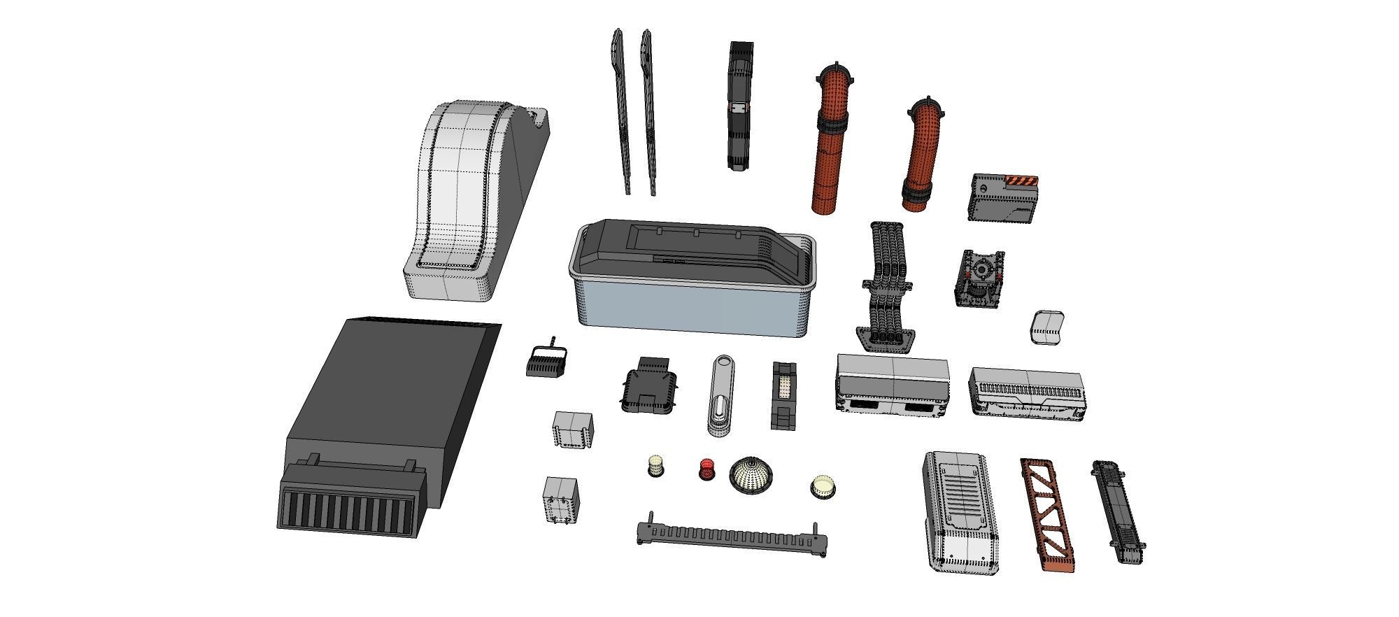 Sci-Fi architecture Elements collection 1 3D model_30