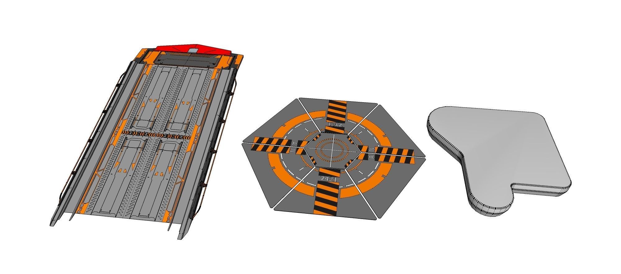 Sci-Fi architecture Elements collection 1 3D model_22