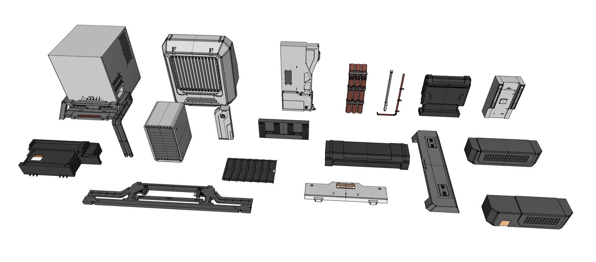 Sci-Fi architecture Elements collection 1 3D model_31