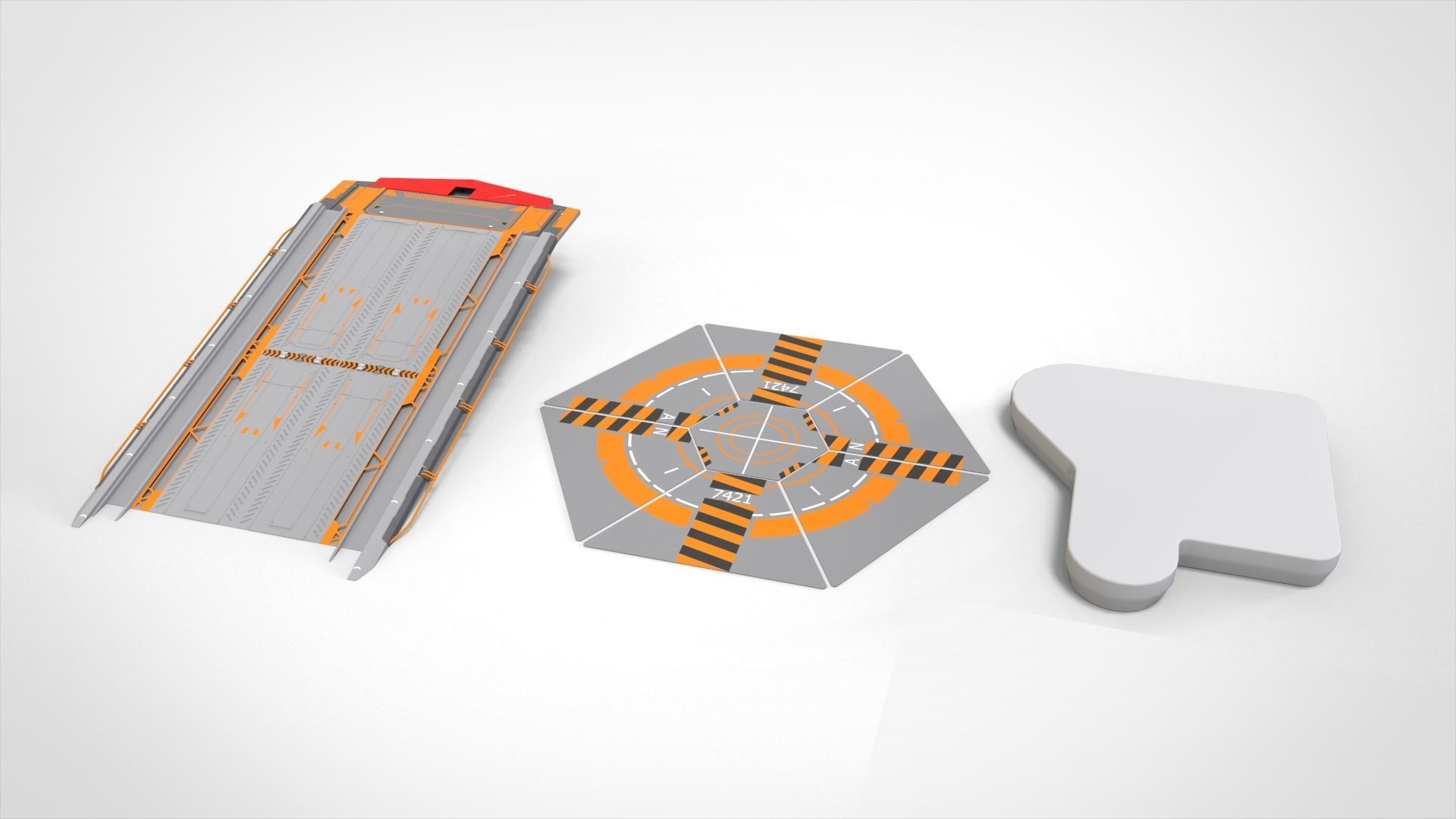 Sci-Fi architecture Elements collection 1 3D model_5