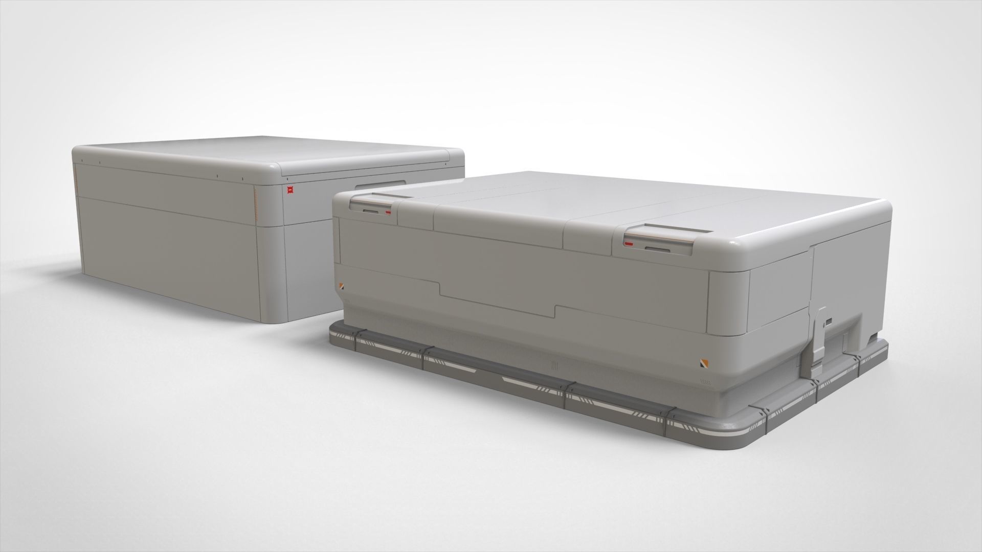 Sci-Fi architecture Elements collection 1 3D model_9