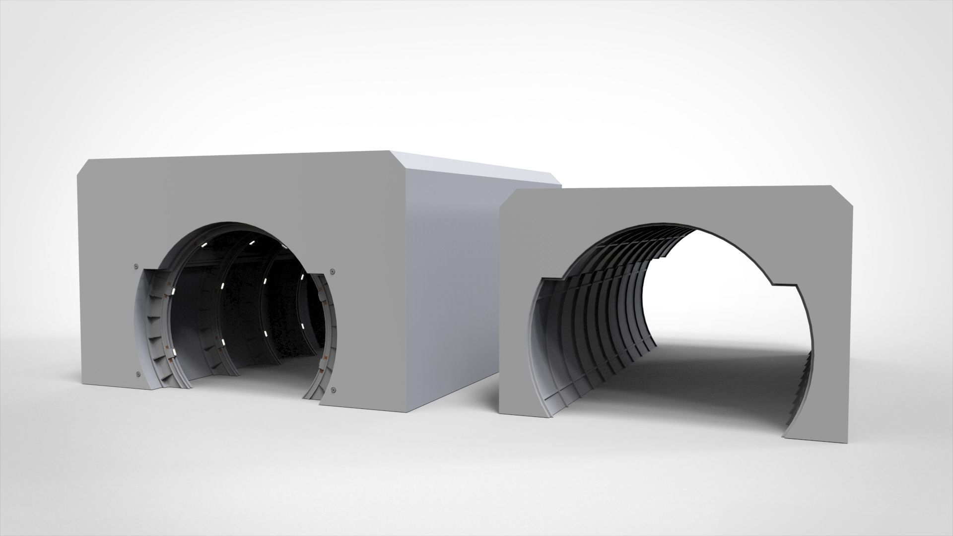 Sci-Fi architecture Elements collection 1 3D model_7