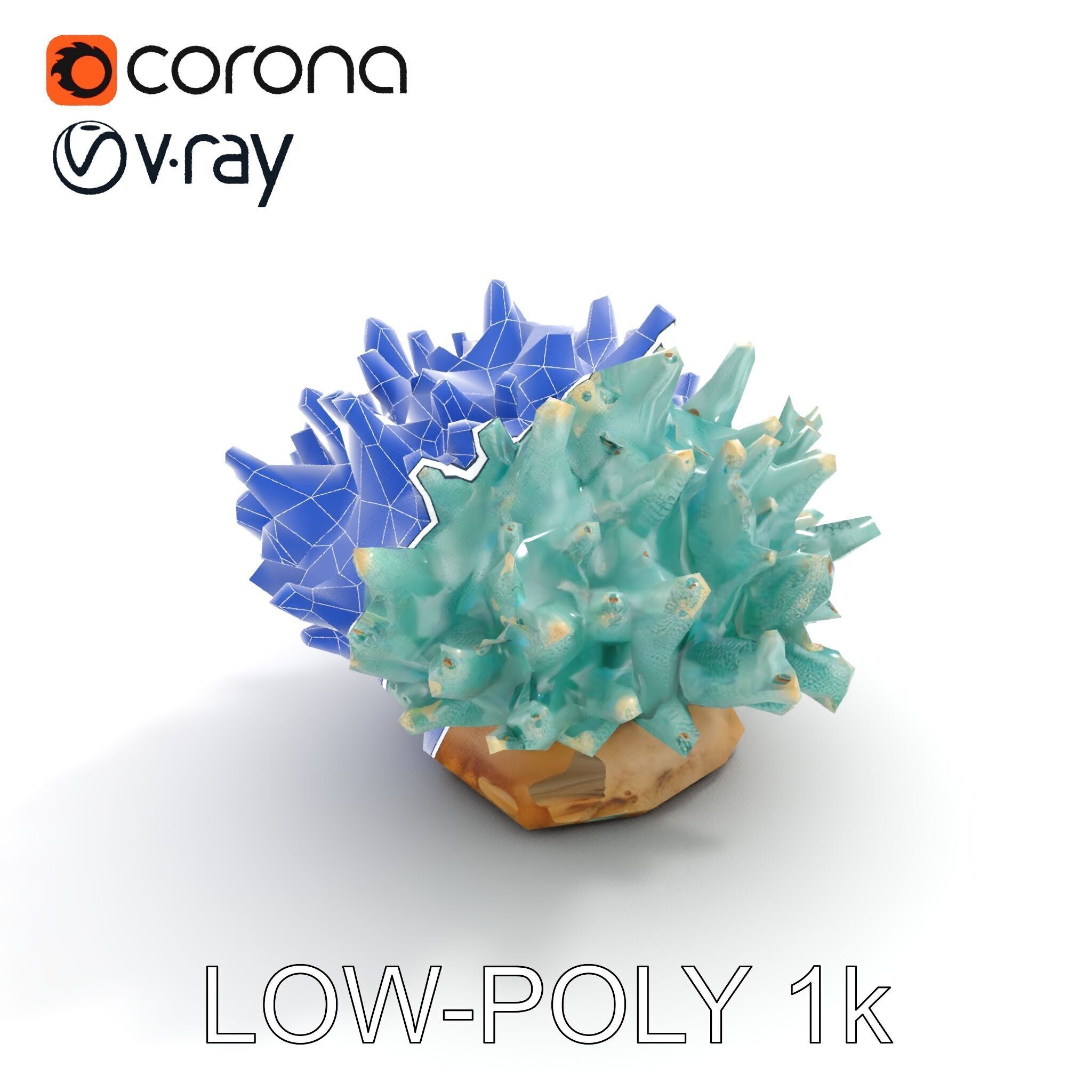 Blue Coral Reef model pack Low-poly 3D model_28