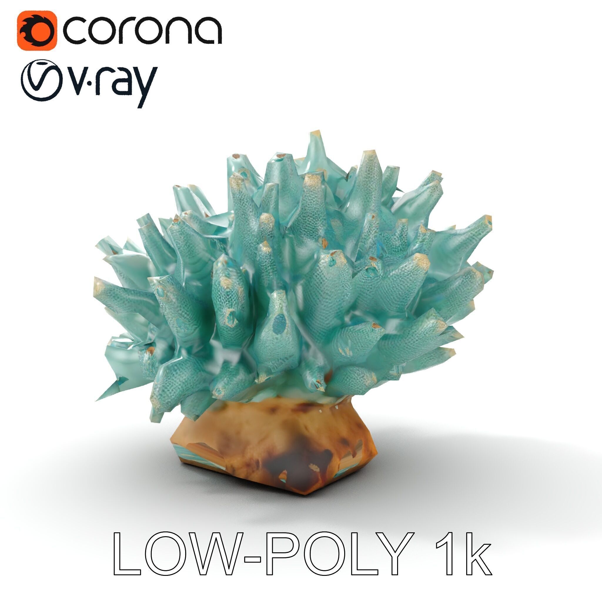 Blue Coral Reef model pack Low-poly 3D model_12