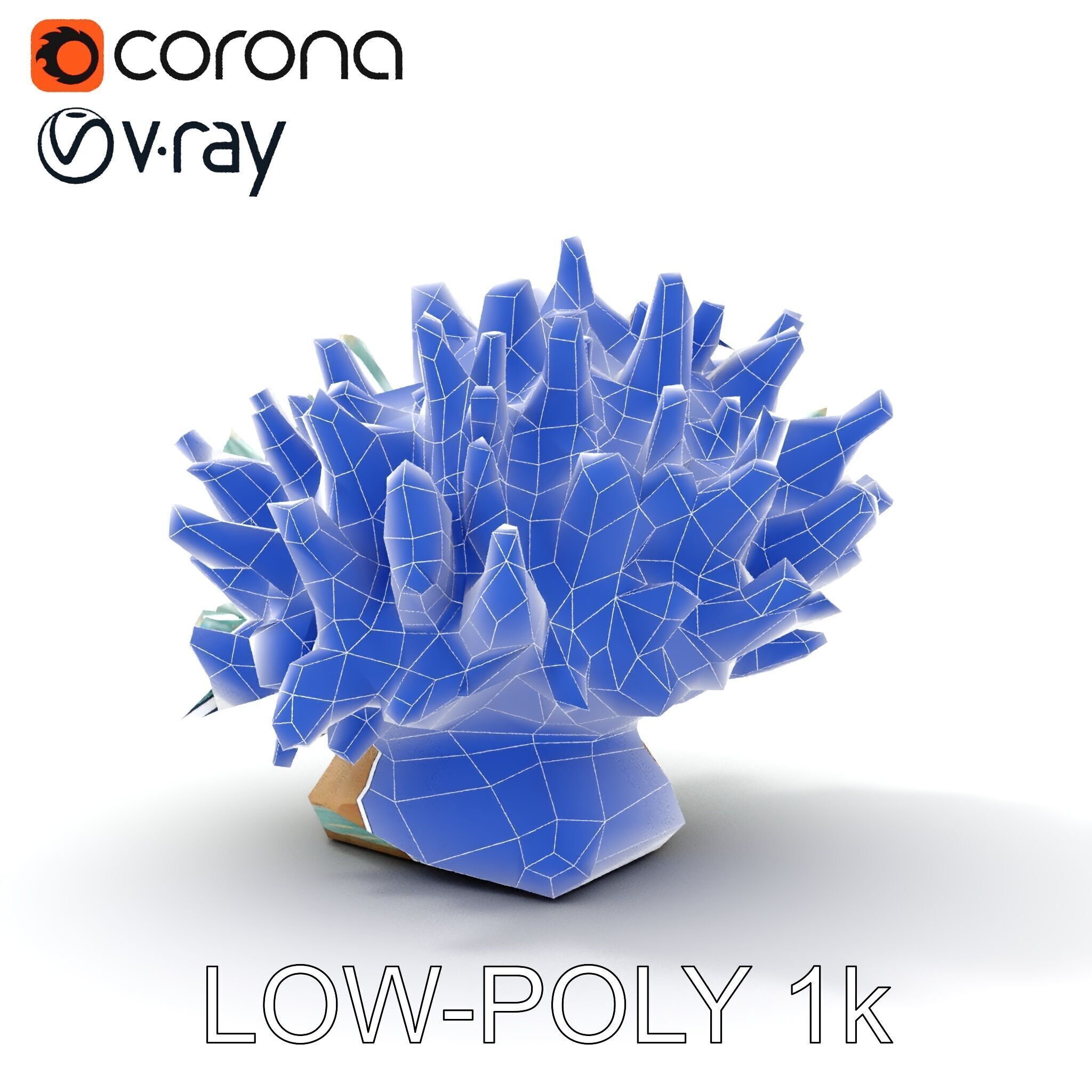Blue Coral Reef model pack Low-poly 3D model_22