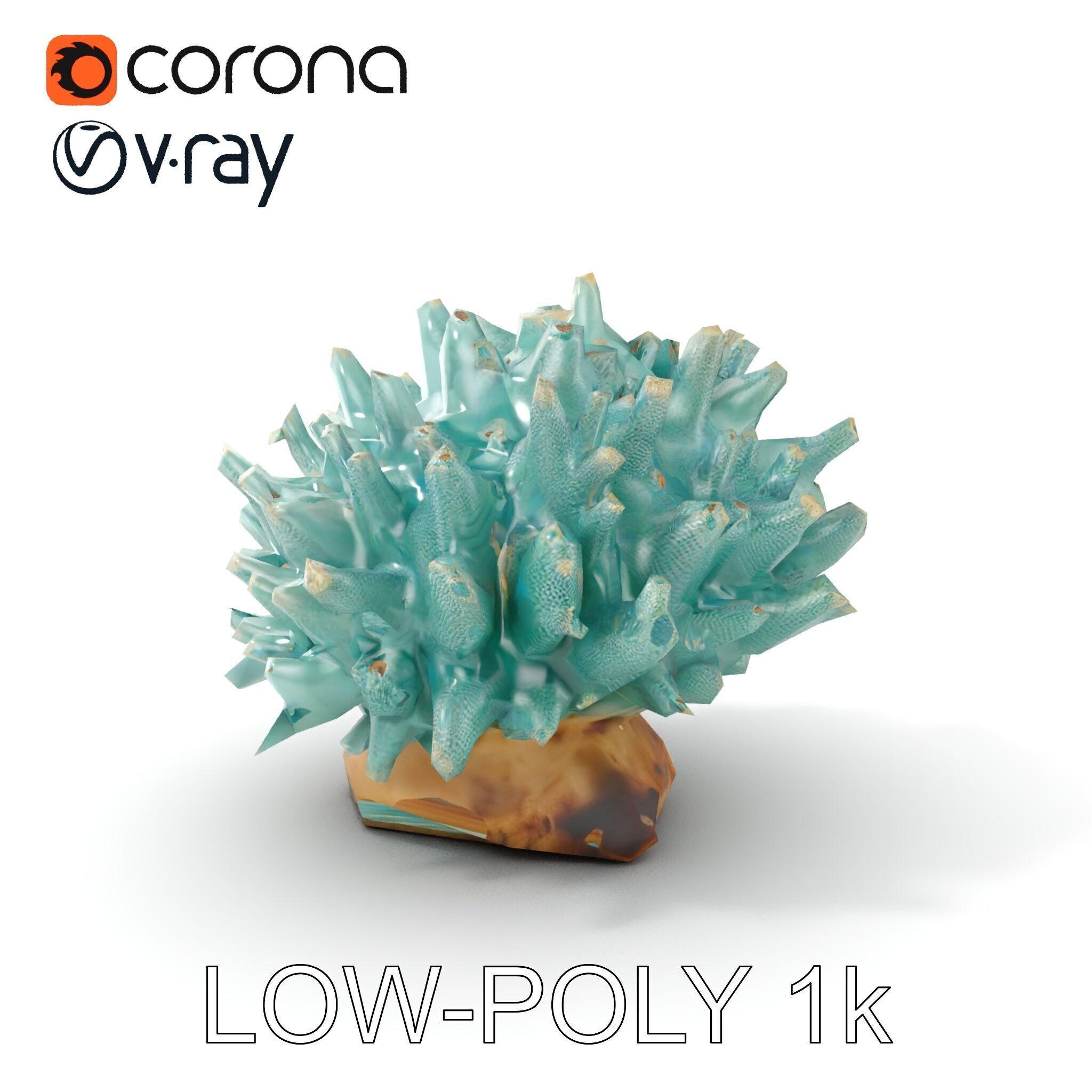 Blue Coral Reef model pack Low-poly 3D model_7