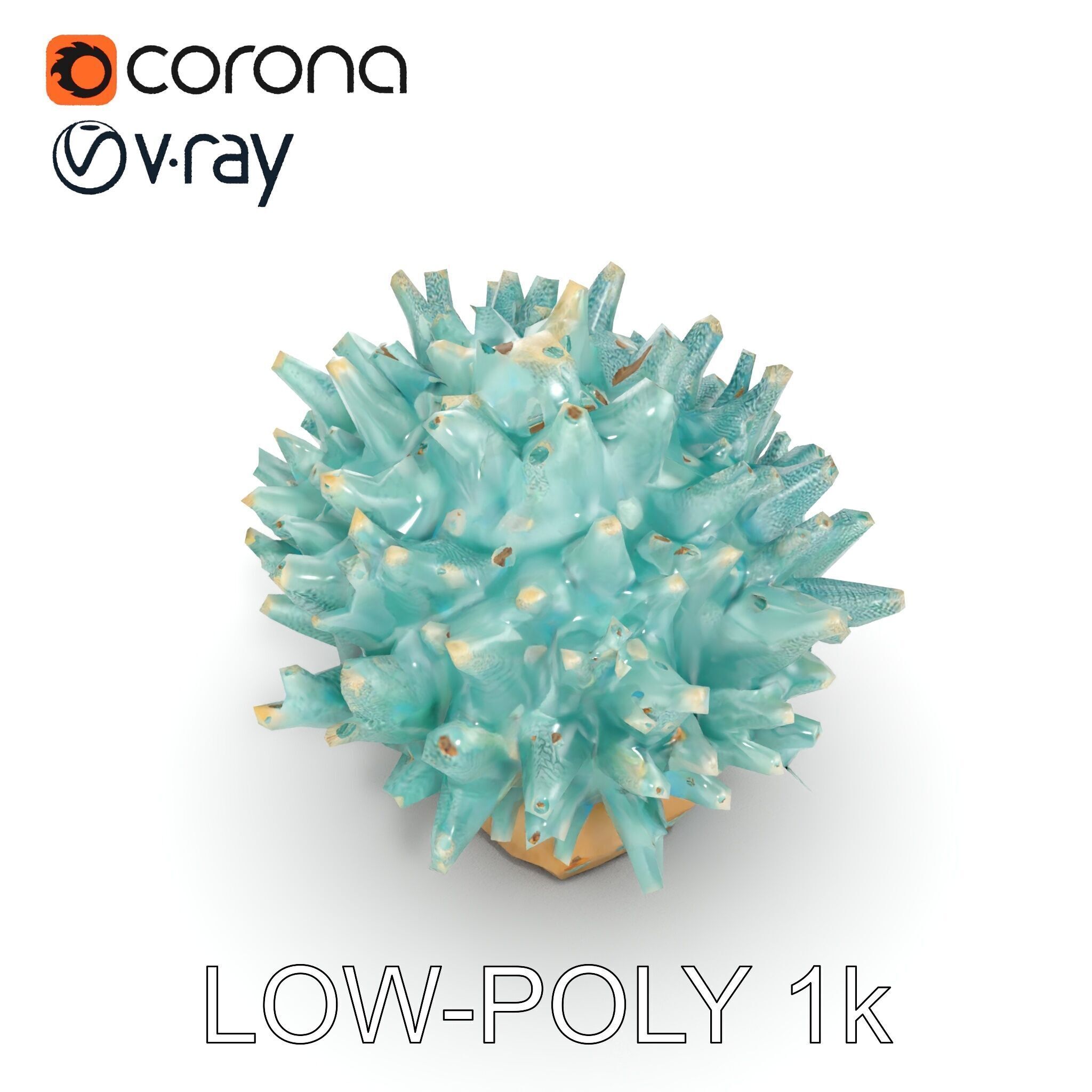 Blue Coral Reef model pack Low-poly 3D model_19