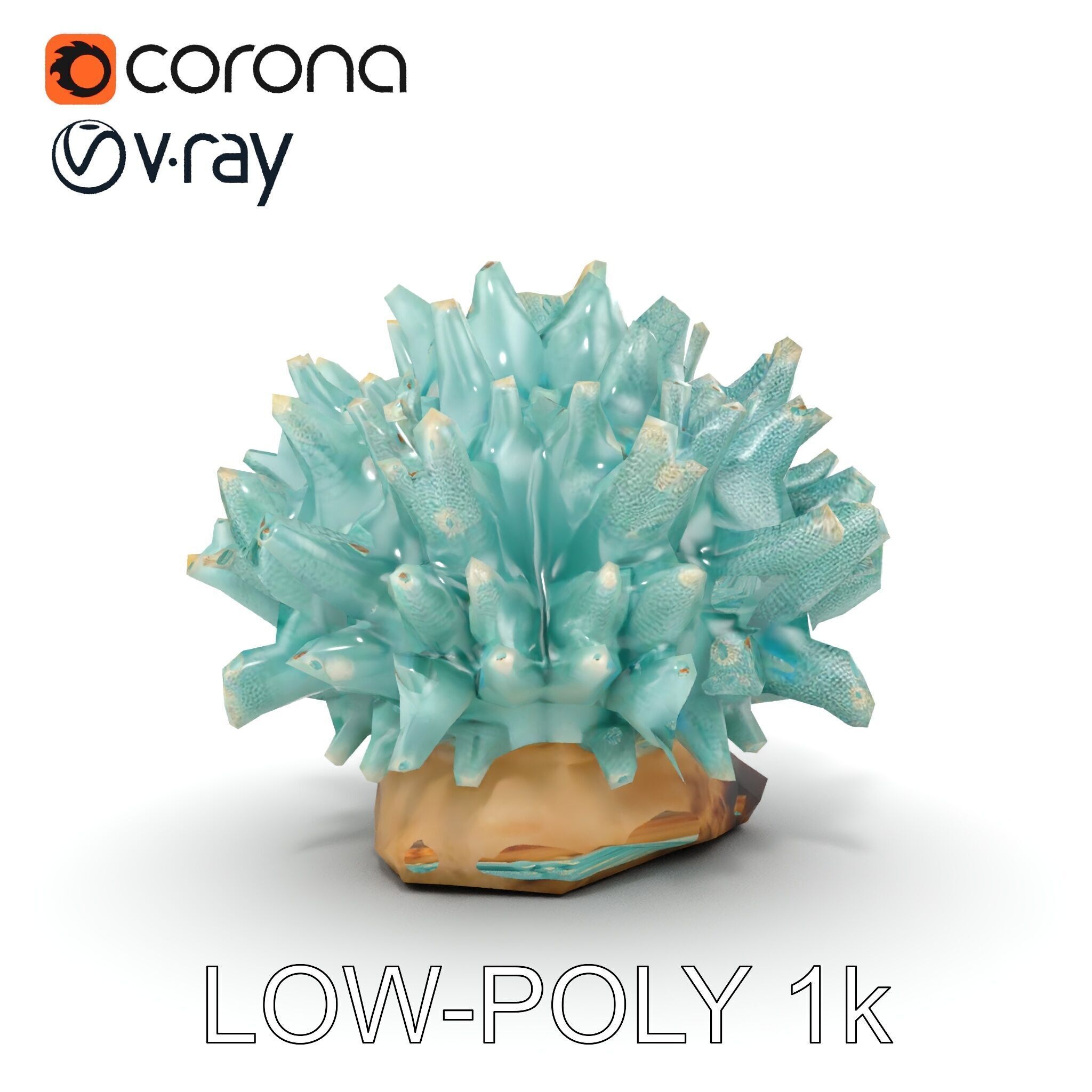 Blue Coral Reef model pack Low-poly 3D model_14