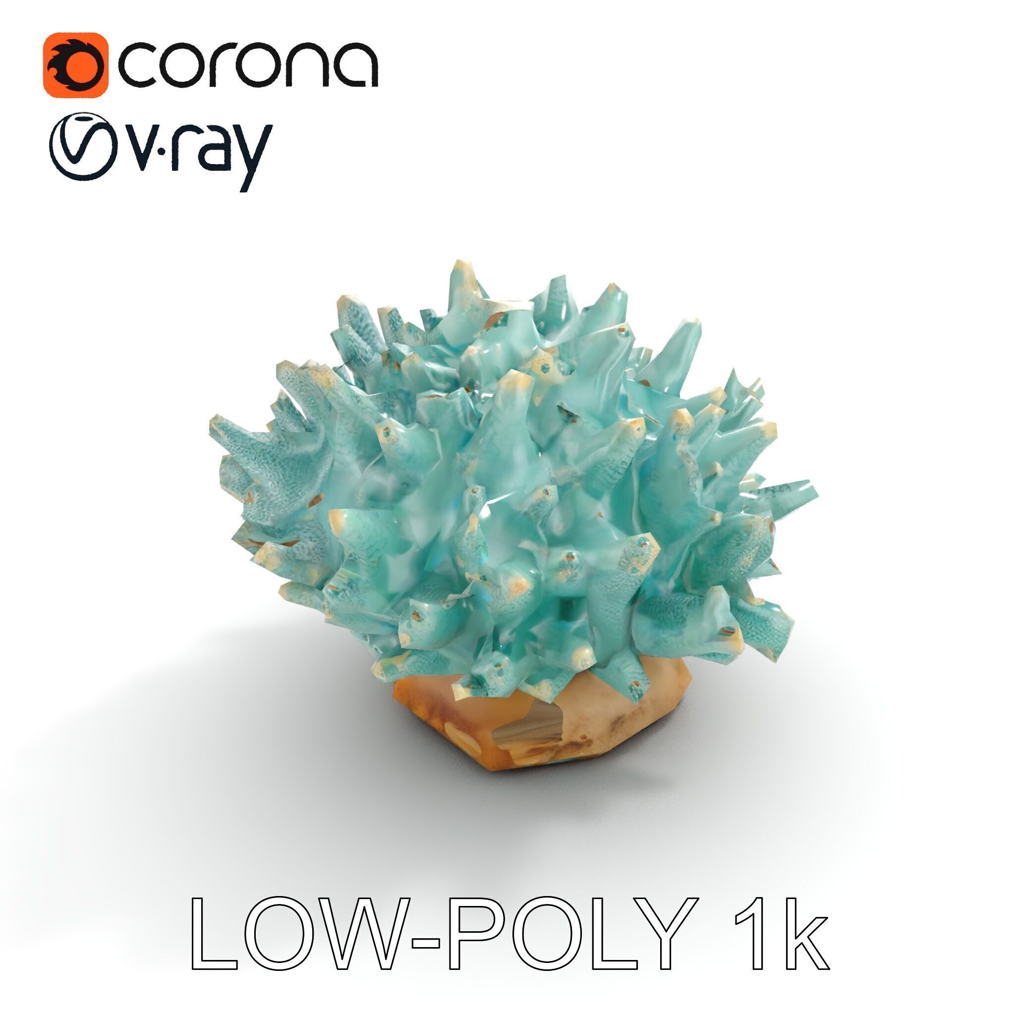 Blue Coral Reef model pack Low-poly 3D model_16