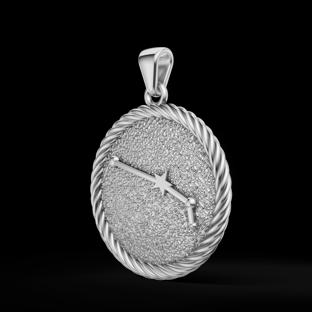 Aries Zodiac Pendant  Double-Sided 3D Jewelry Model 3D print model_13