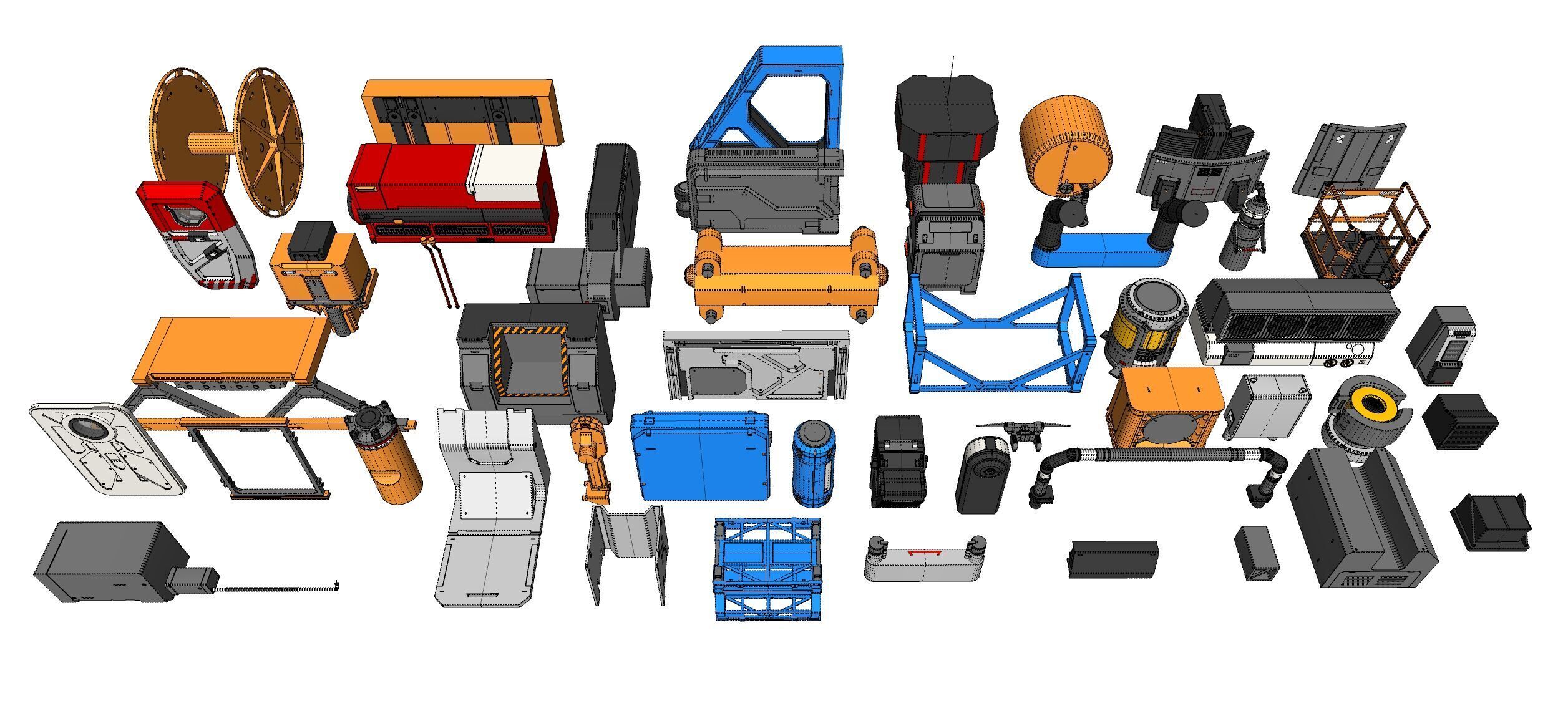 Sci-Fi architecture Elements collection 29 3D model_34