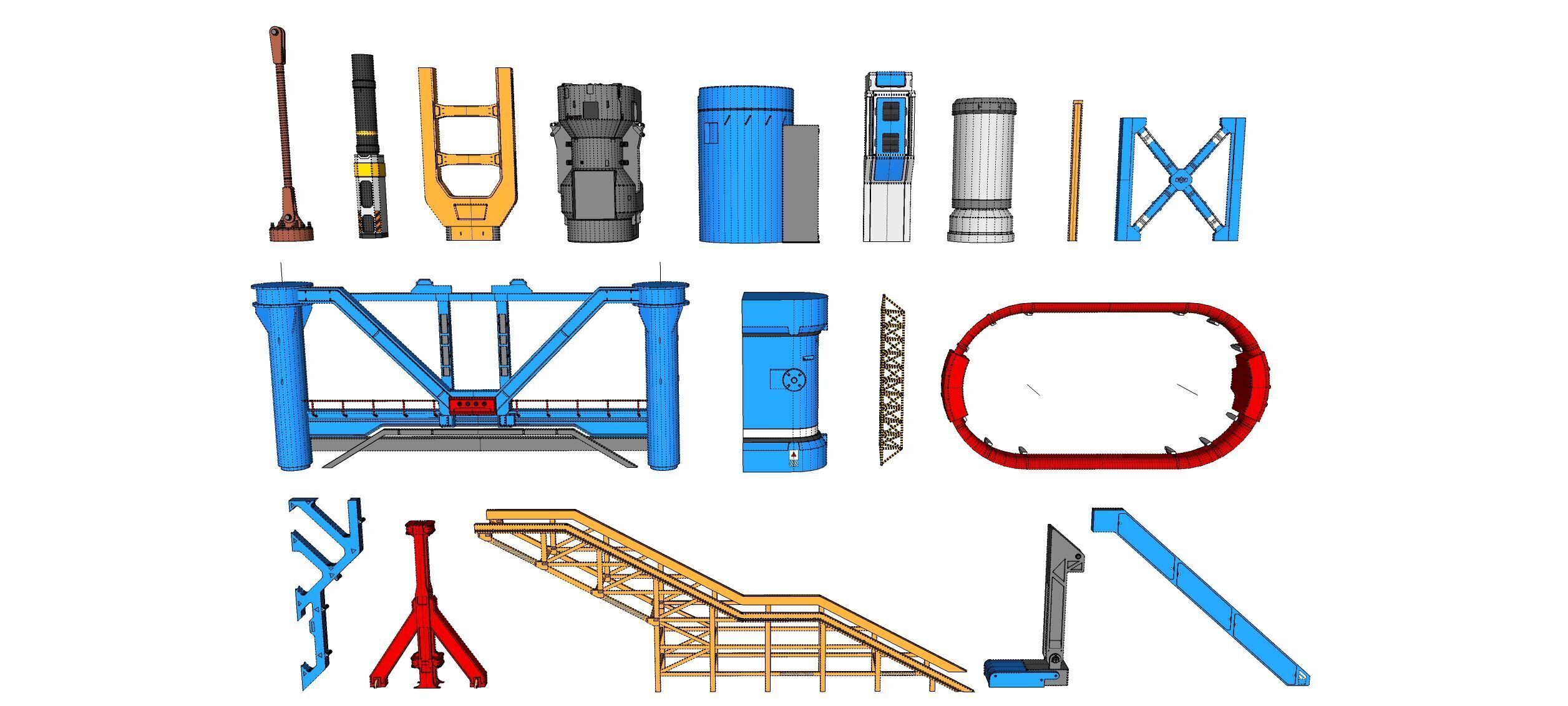 Sci-Fi architecture Elements collection 29 3D model_25