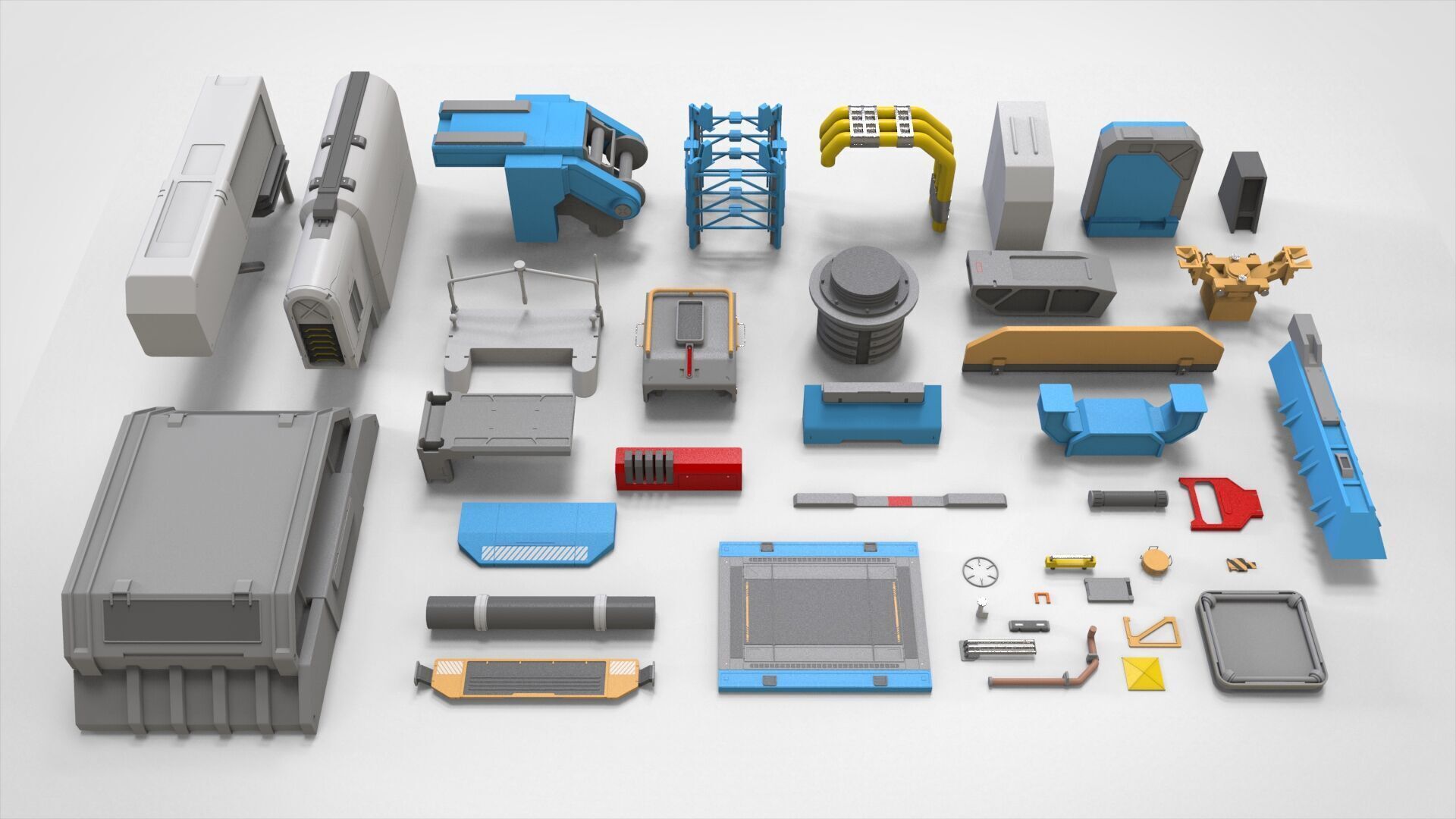 Sci-Fi architecture Elements collection 29 3D model_14