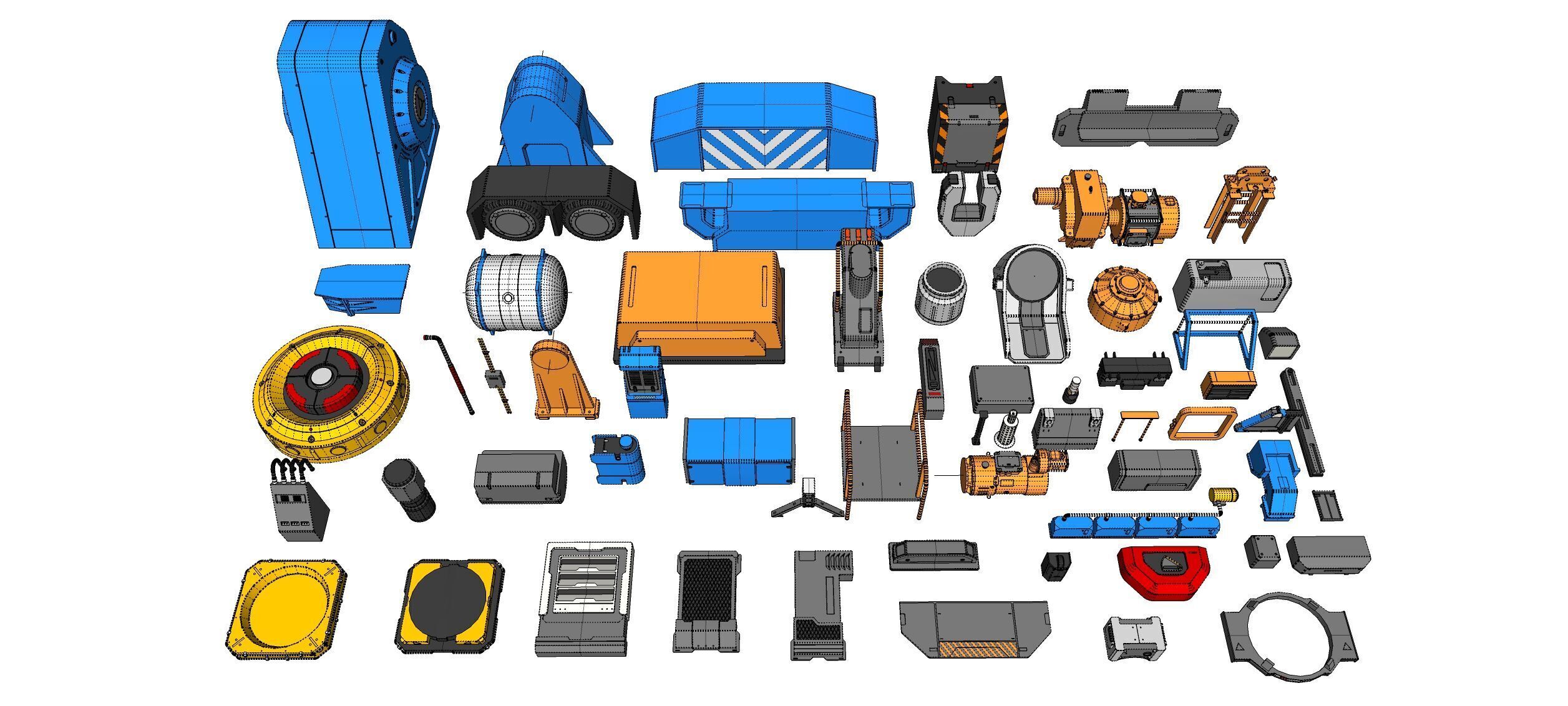 Sci-Fi architecture Elements collection 29 3D model_36