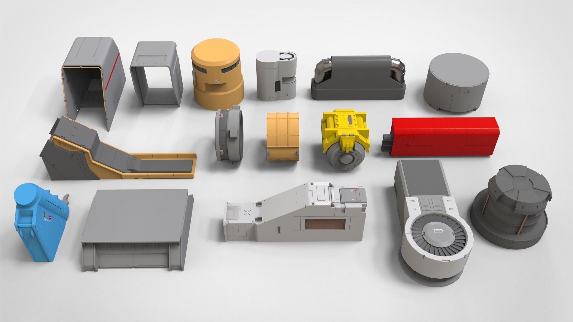 Sci-Fi architecture Elements collection 29 3D model_10