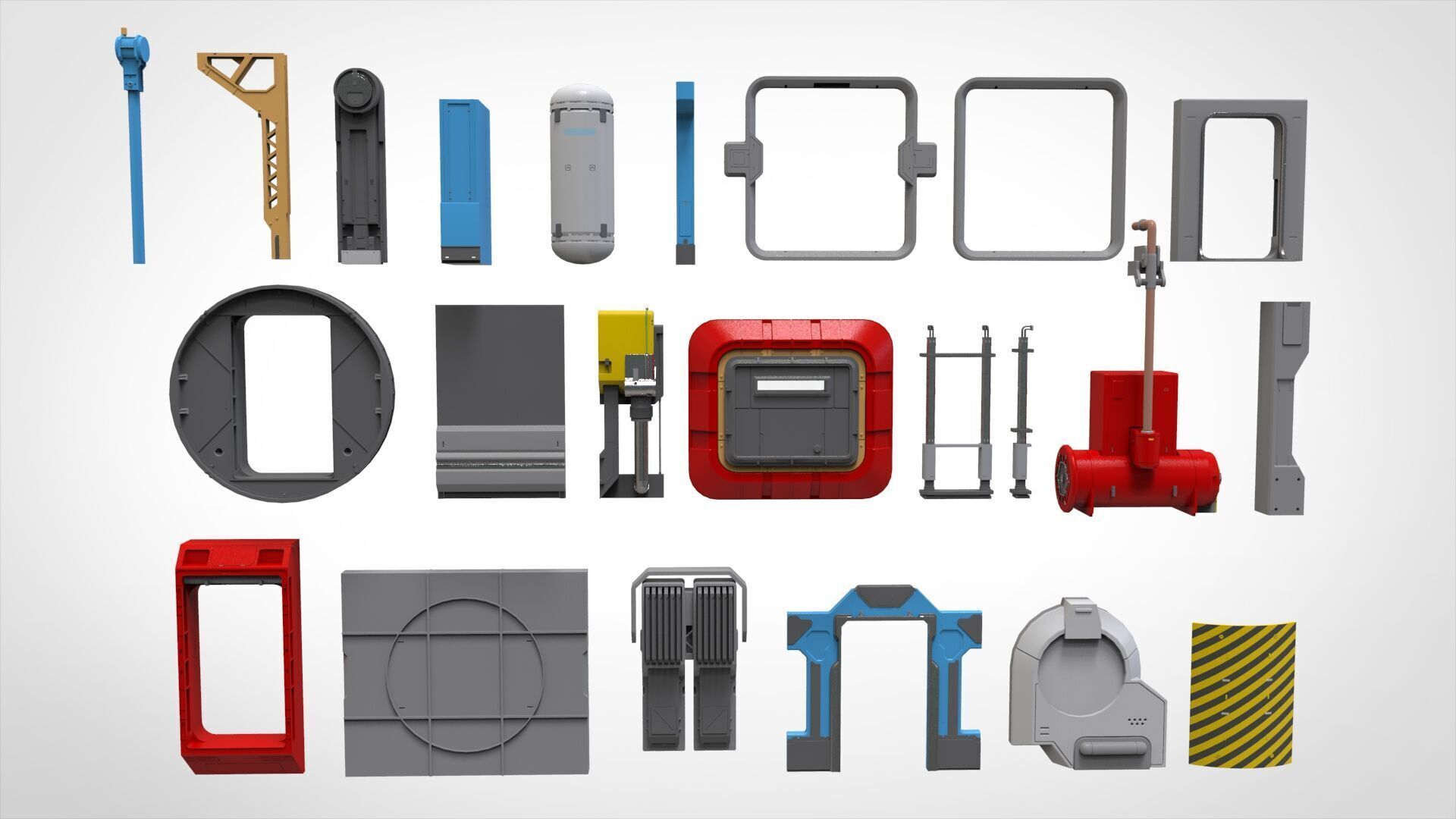 Sci-Fi architecture Elements collection 29 3D model_13