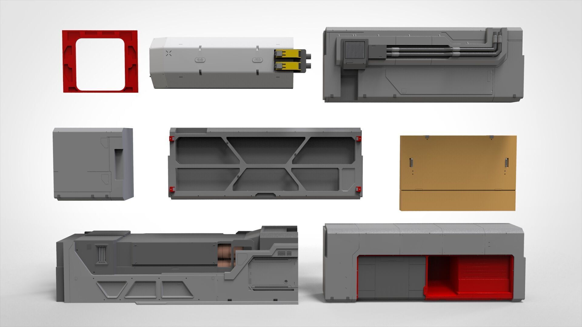 Sci-Fi architecture Elements collection 29 3D model_11