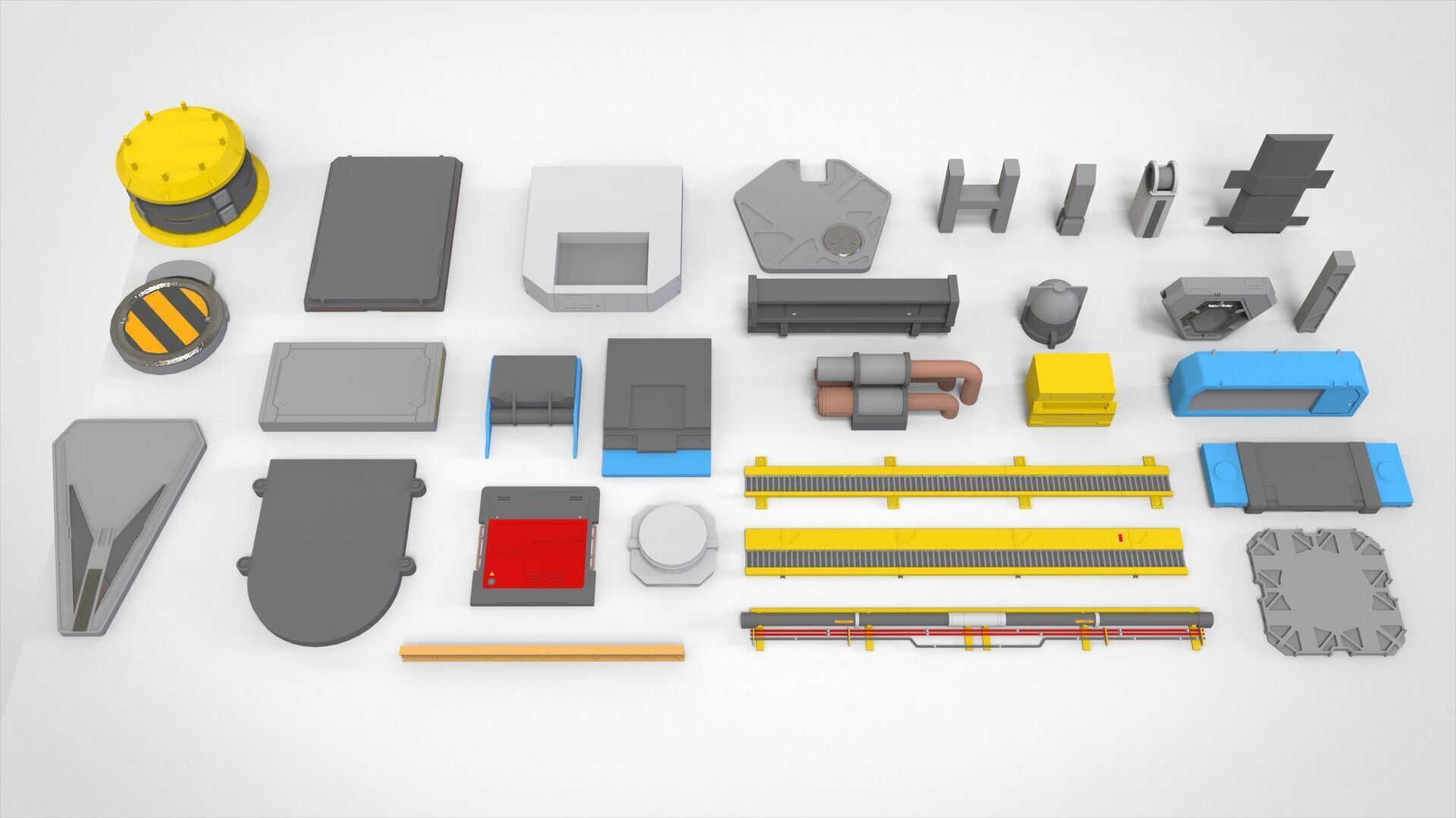 Sci-Fi architecture Elements collection 29 3D model_12