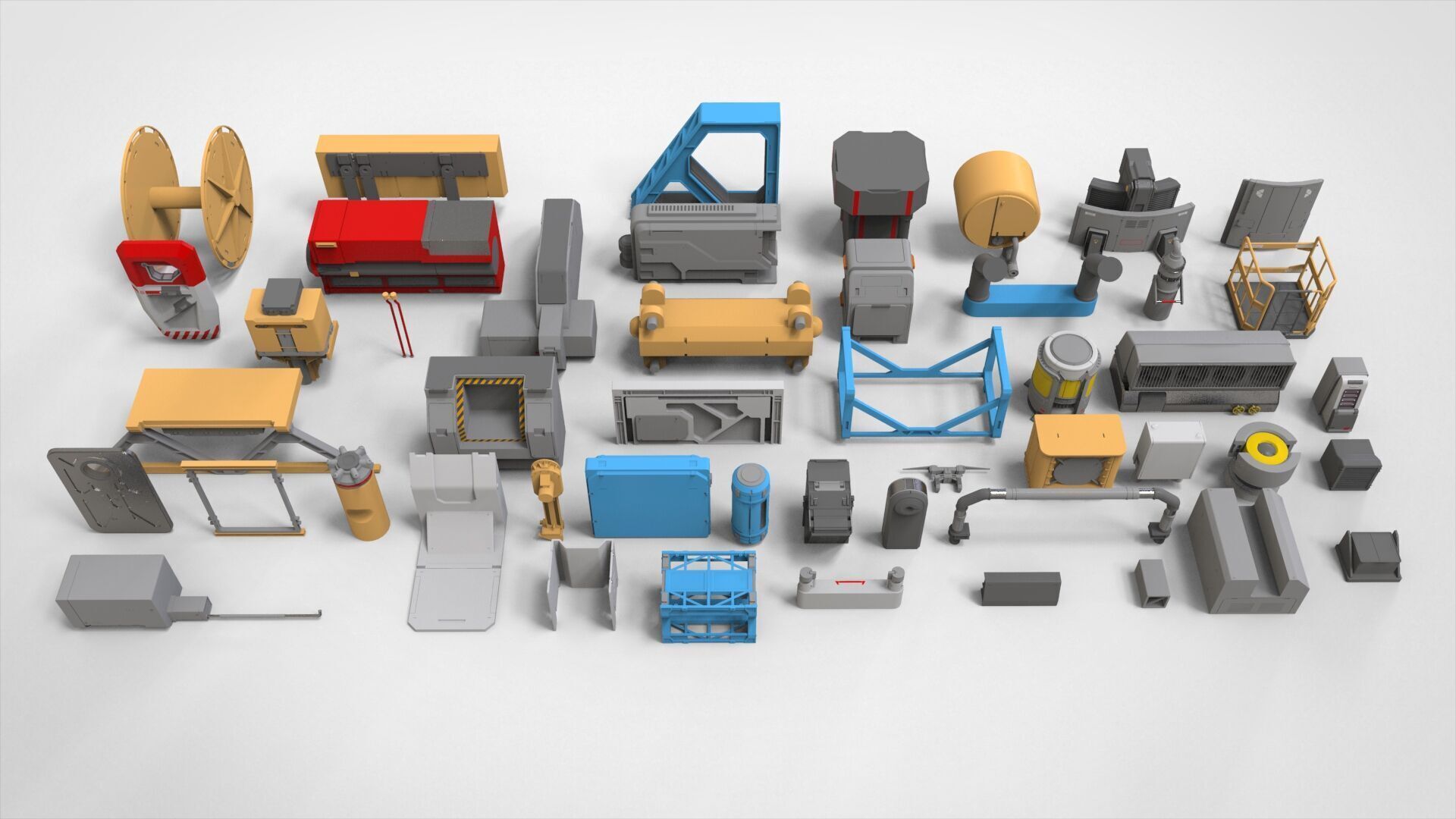 Sci-Fi architecture Elements collection 29 3D model_16