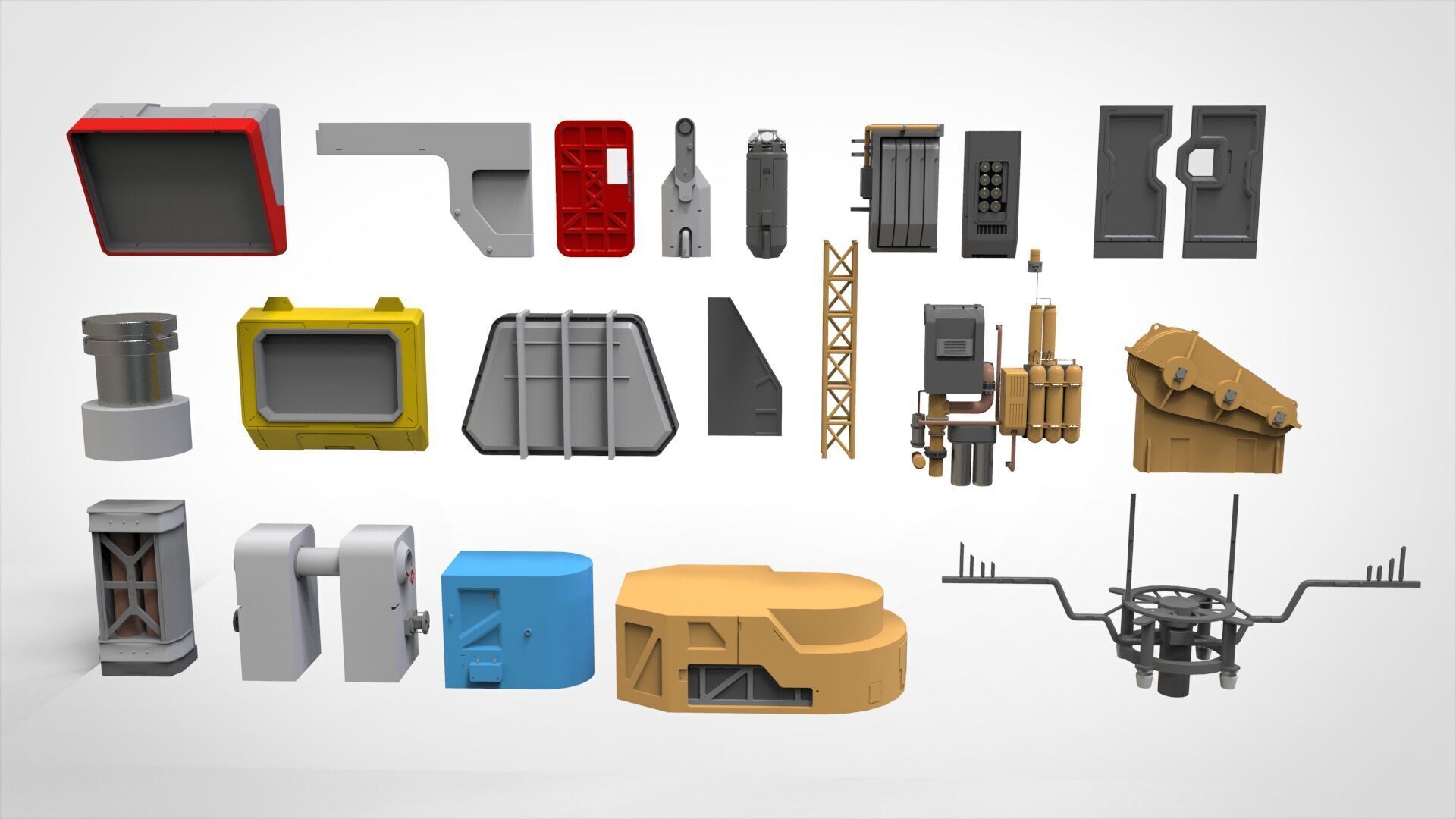 Sci-Fi architecture Elements collection 29 3D model_15