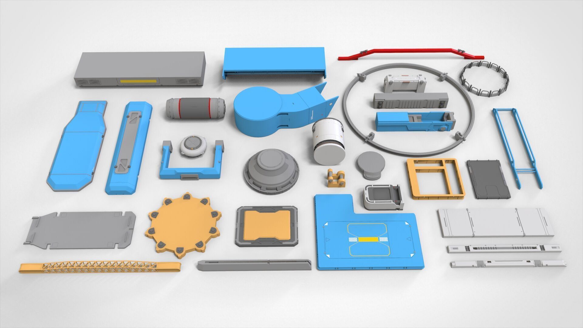 Sci-Fi architecture Elements collection 29 3D model_6