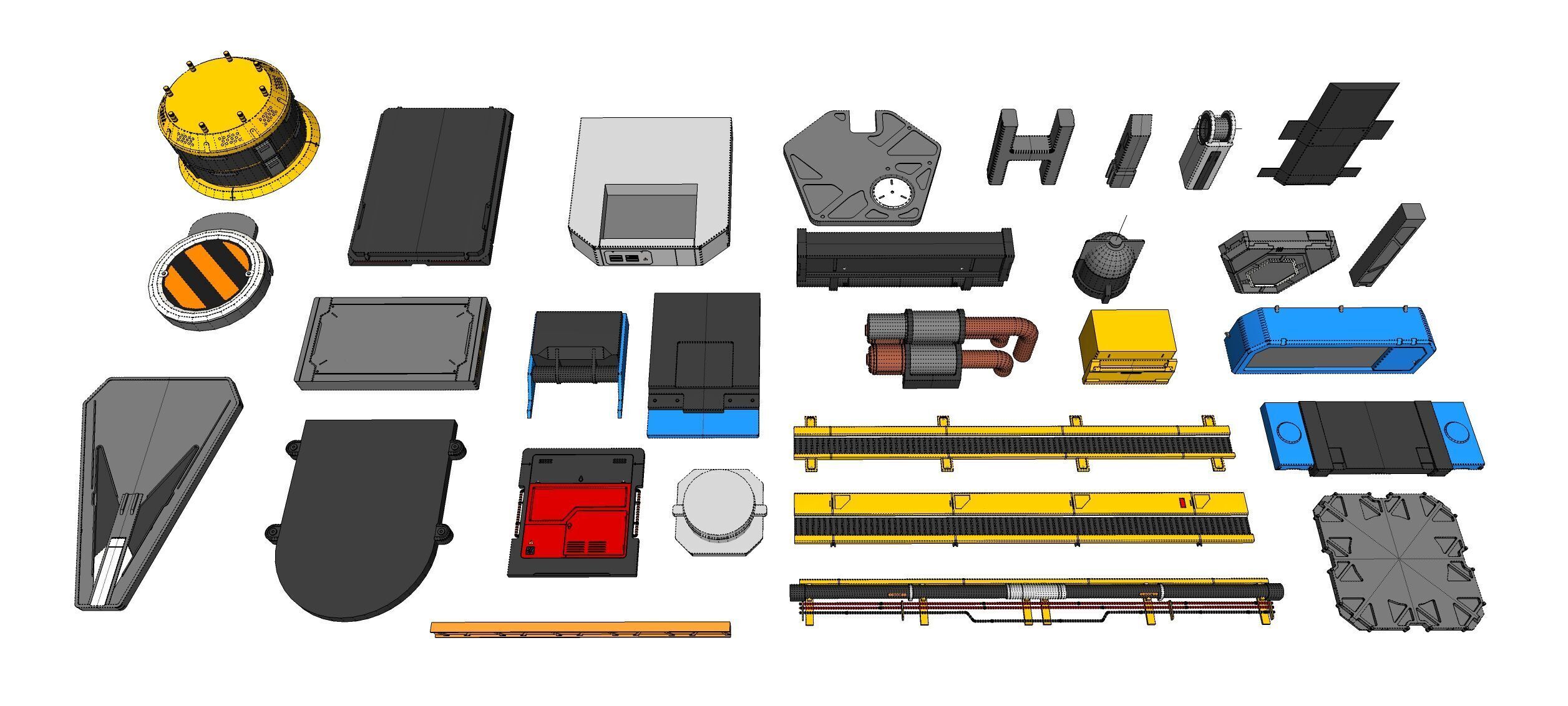 Sci-Fi architecture Elements collection 29 3D model_30