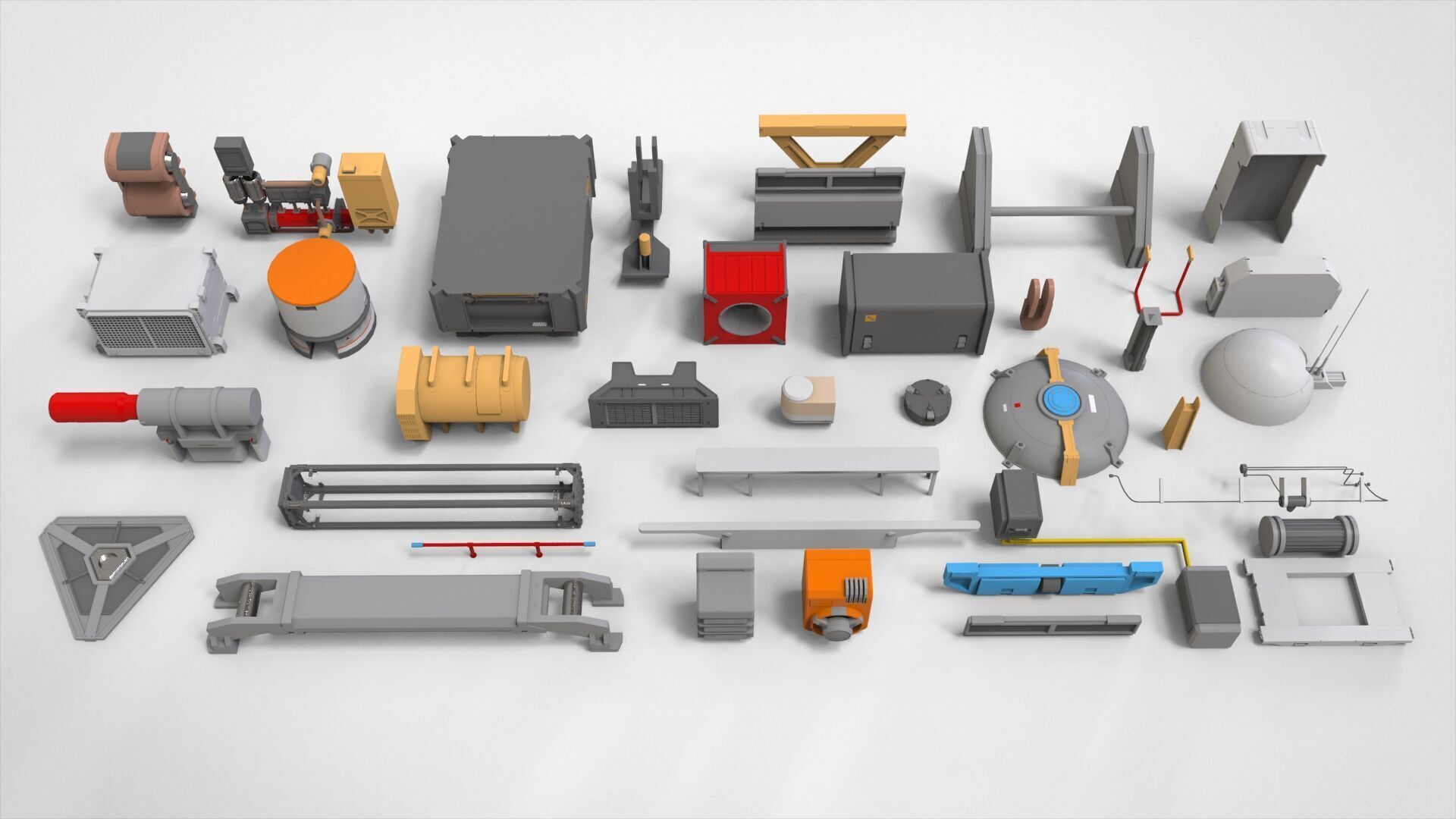 Sci-Fi architecture Elements collection 29 3D model_17