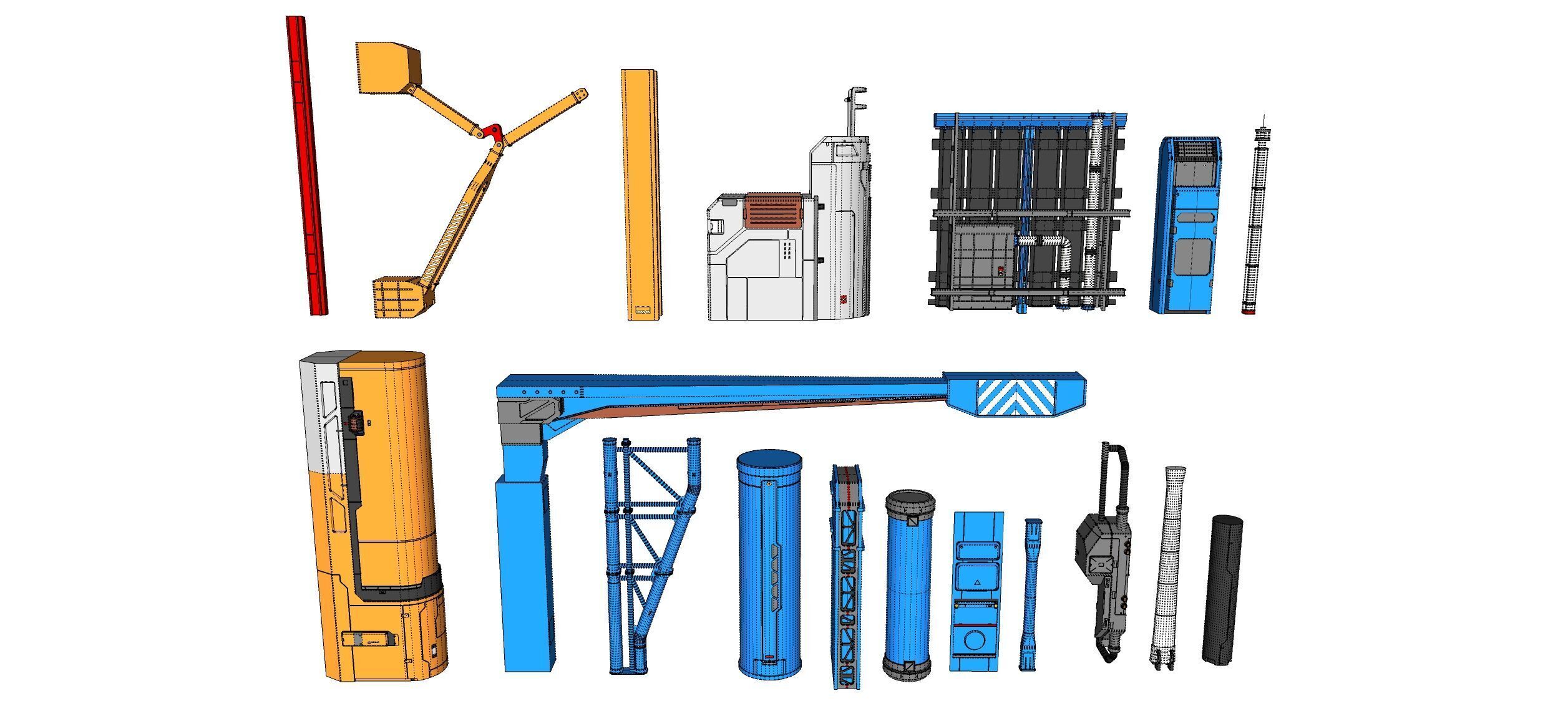 Sci-Fi architecture Elements collection 29 3D model_21