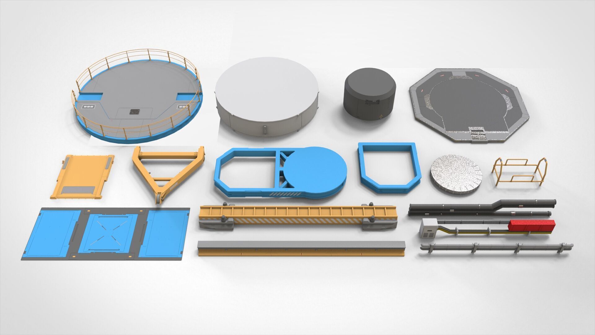 Sci-Fi architecture Elements collection 29 3D model_4