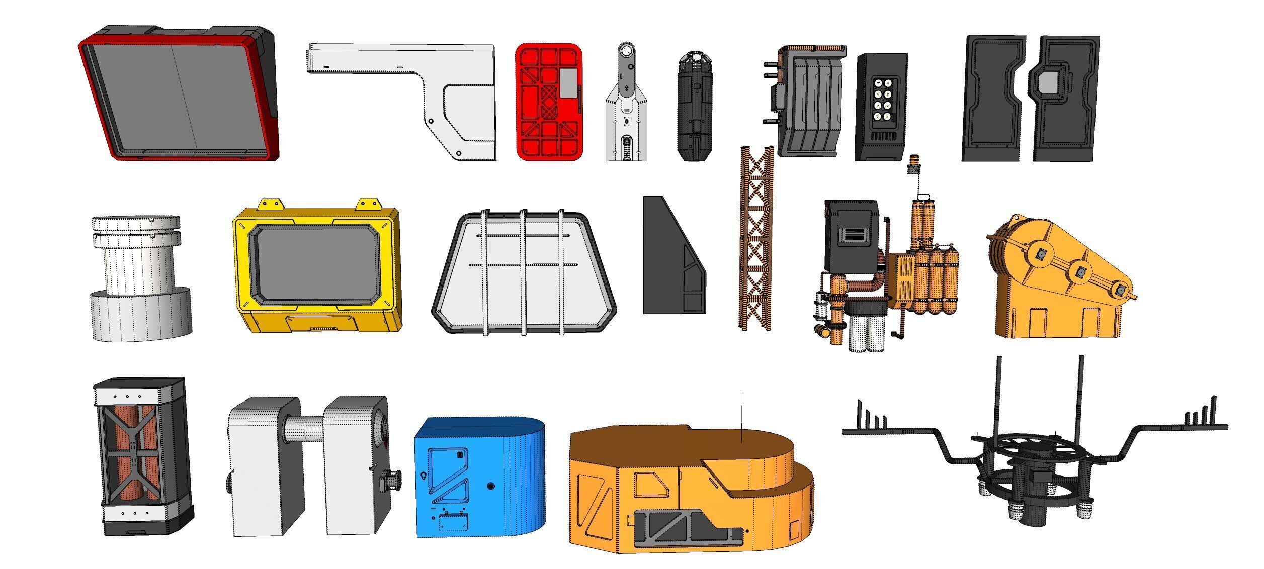 Sci-Fi architecture Elements collection 29 3D model_33