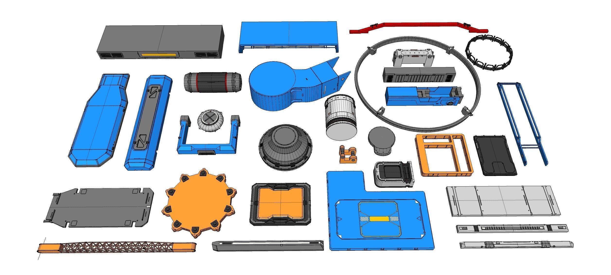 Sci-Fi architecture Elements collection 29 3D model_24