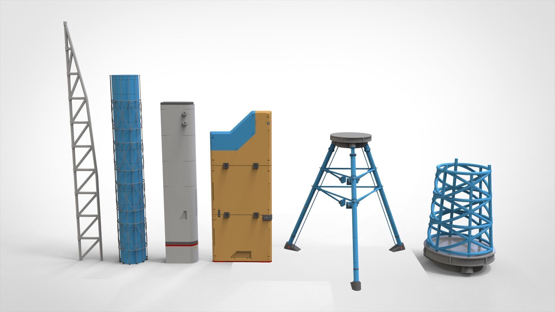 Sci-Fi architecture Elements collection 29 3D model_1