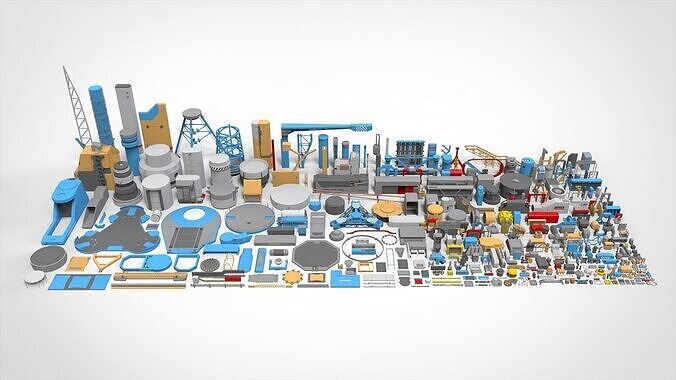 Sci-Fi architecture Elements collection 29 3D model