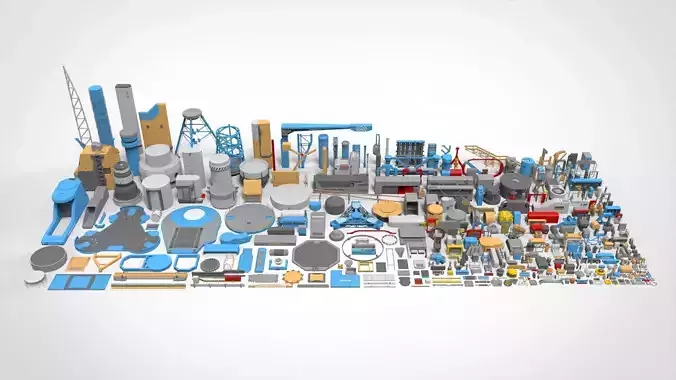 Sci-Fi architecture Elements collection 29 3D model