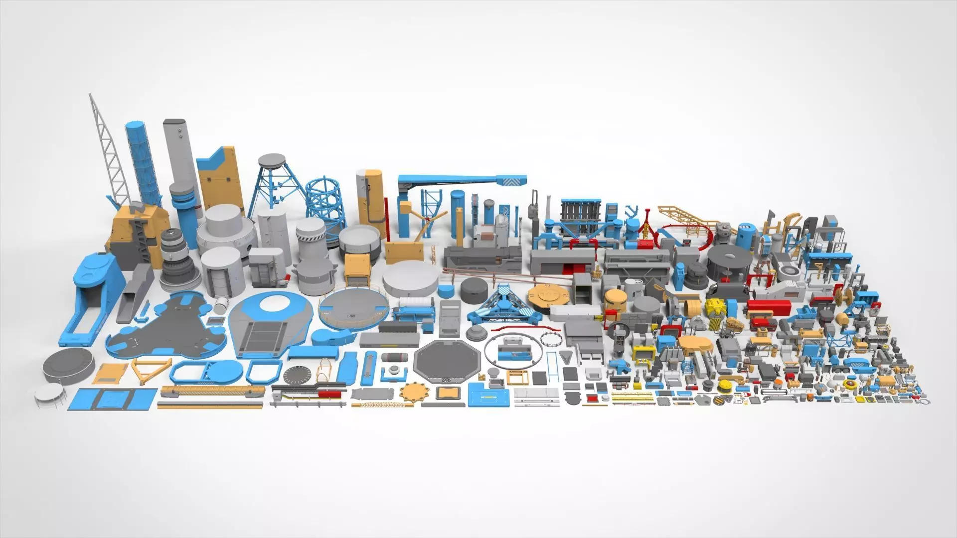 Sci-Fi architecture Elements collection 29 3D model_0