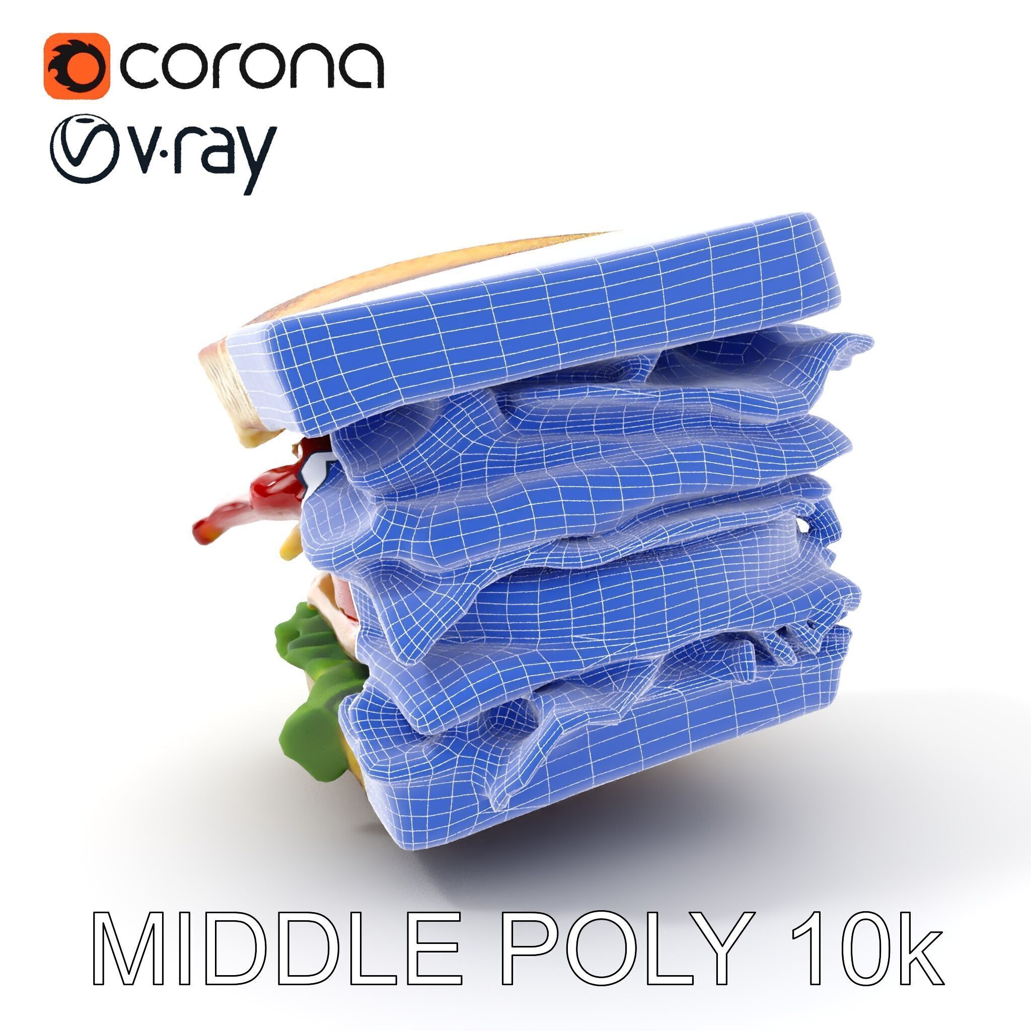 Club Sandwich D Model Pack Low-poly 3D model_15