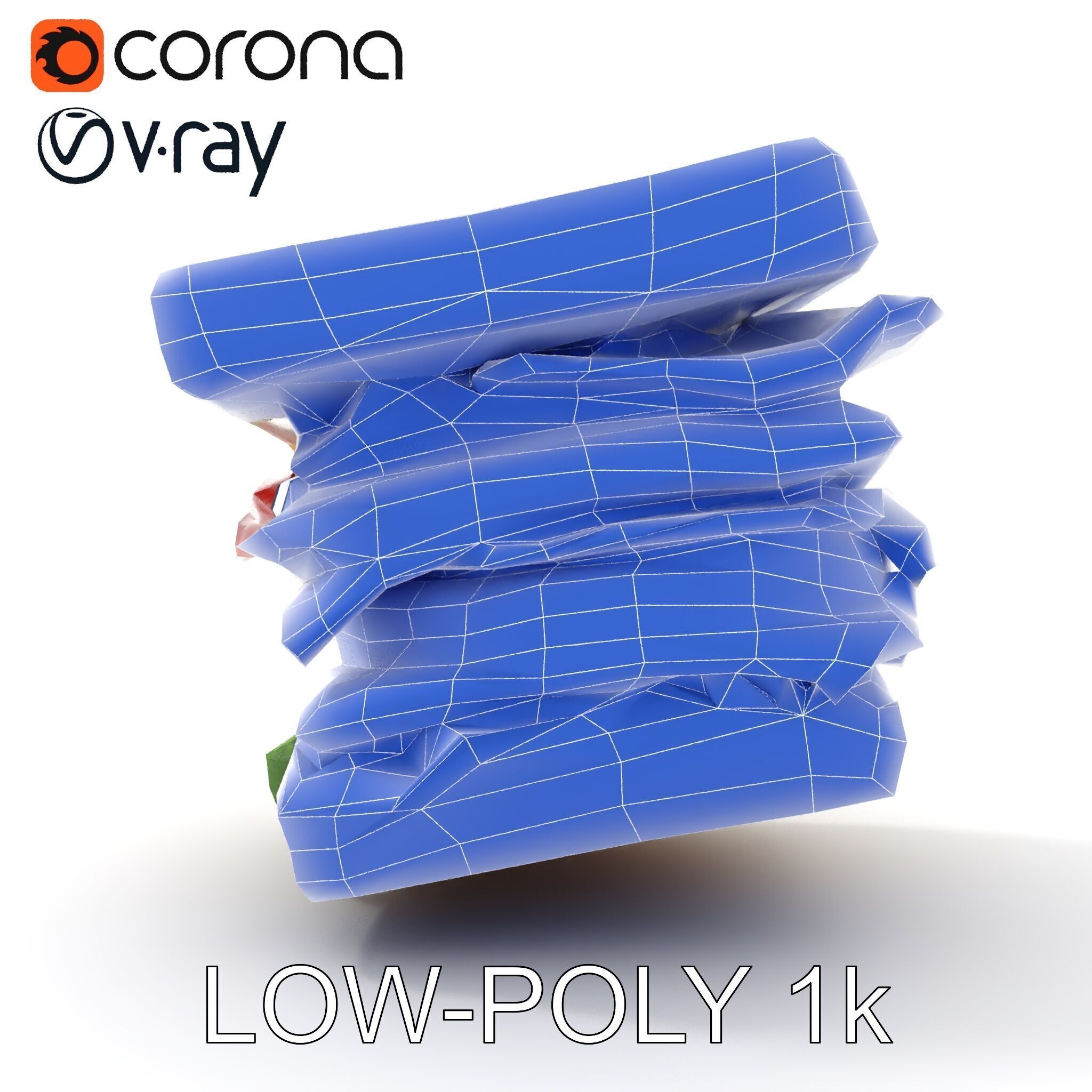 Club Sandwich D Model Pack Low-poly 3D model_25