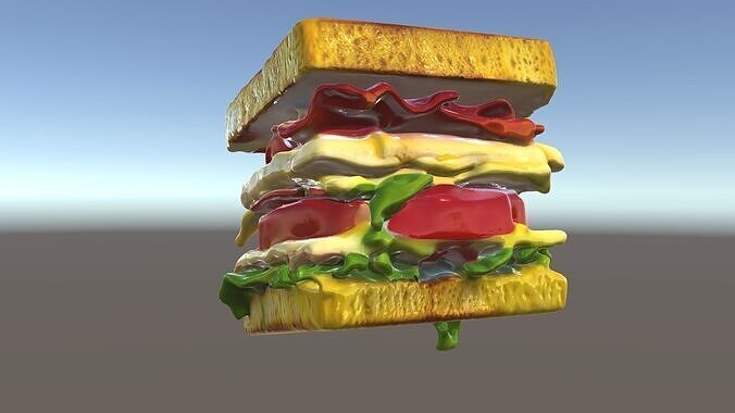 Club Sandwich D Model Pack Low-poly 3D model 5