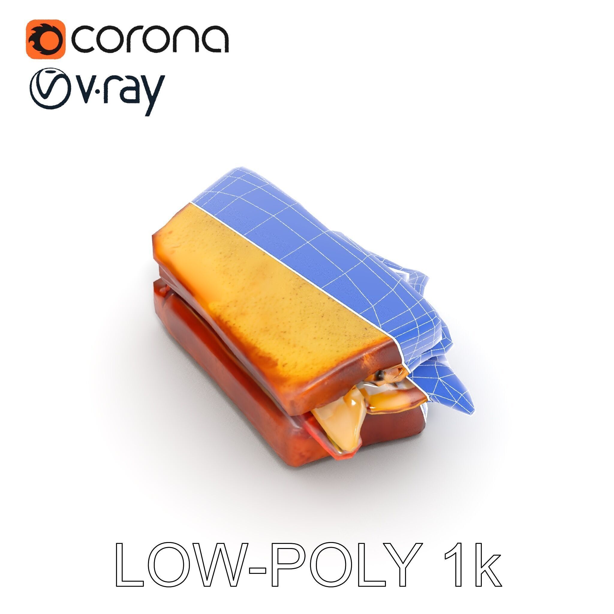 Deluxe Sandwich D Model Pack Low-poly 3D model_31