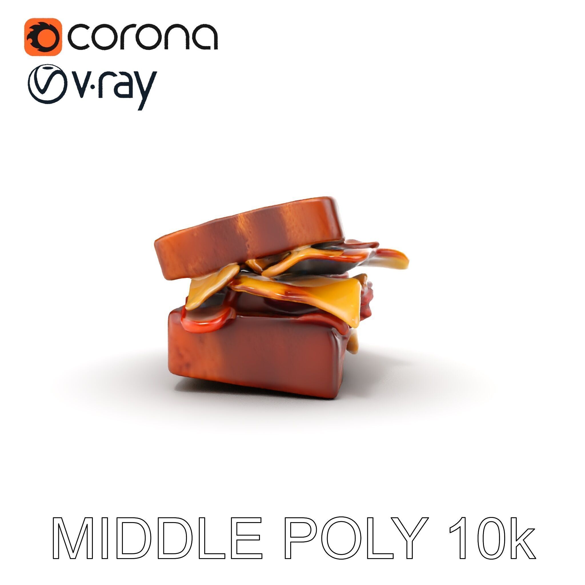 Deluxe Sandwich D Model Pack Low-poly 3D model_14