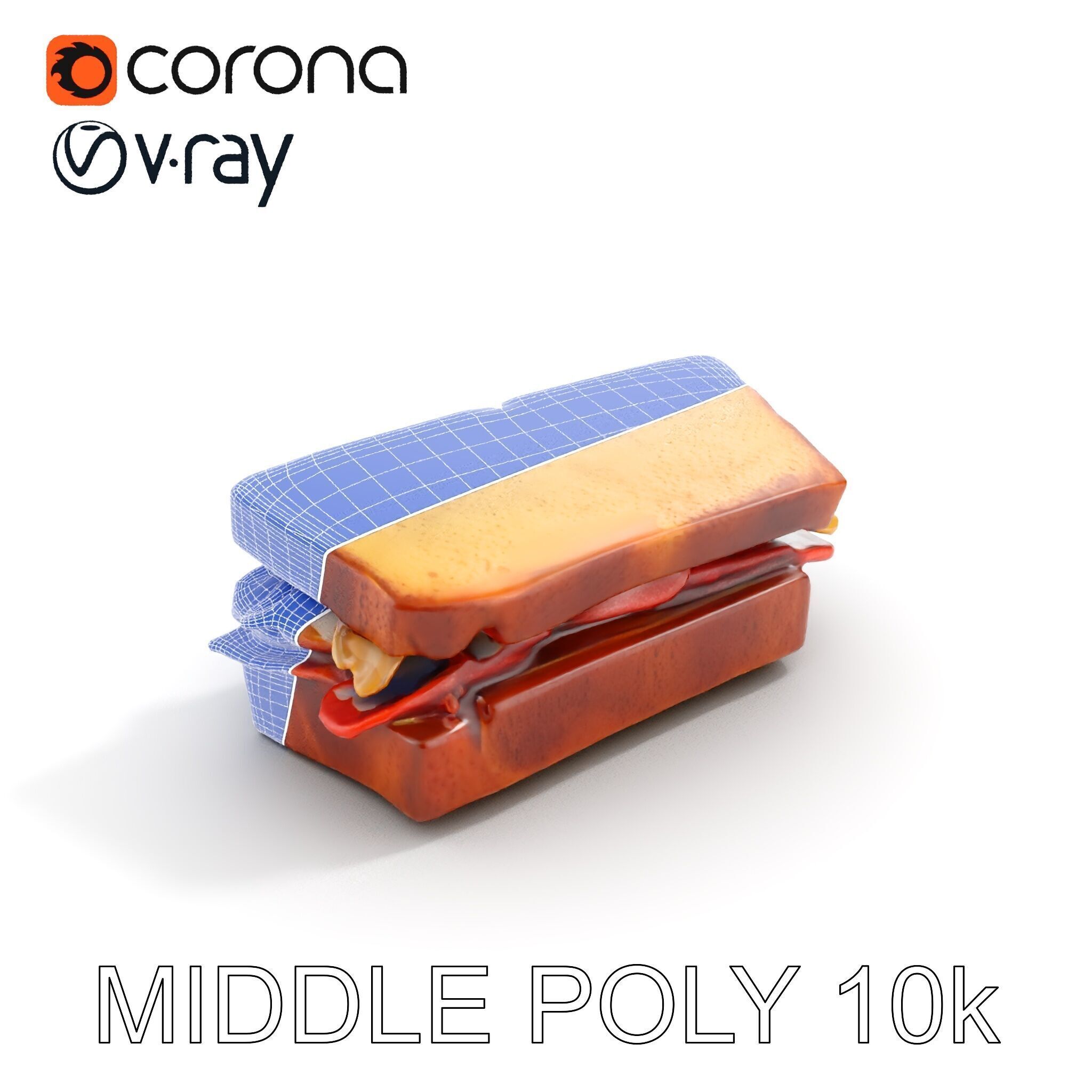 Deluxe Sandwich D Model Pack Low-poly 3D model_30