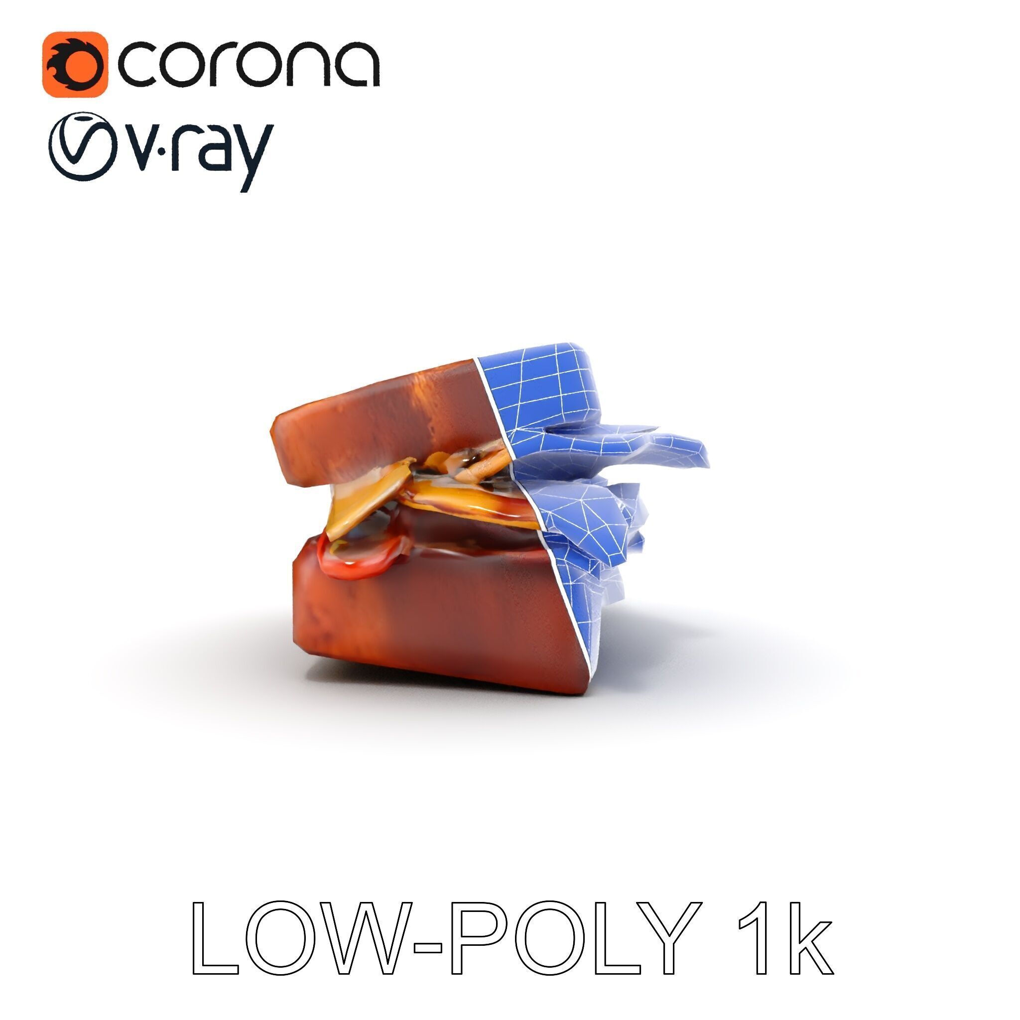 Deluxe Sandwich D Model Pack Low-poly 3D model_25