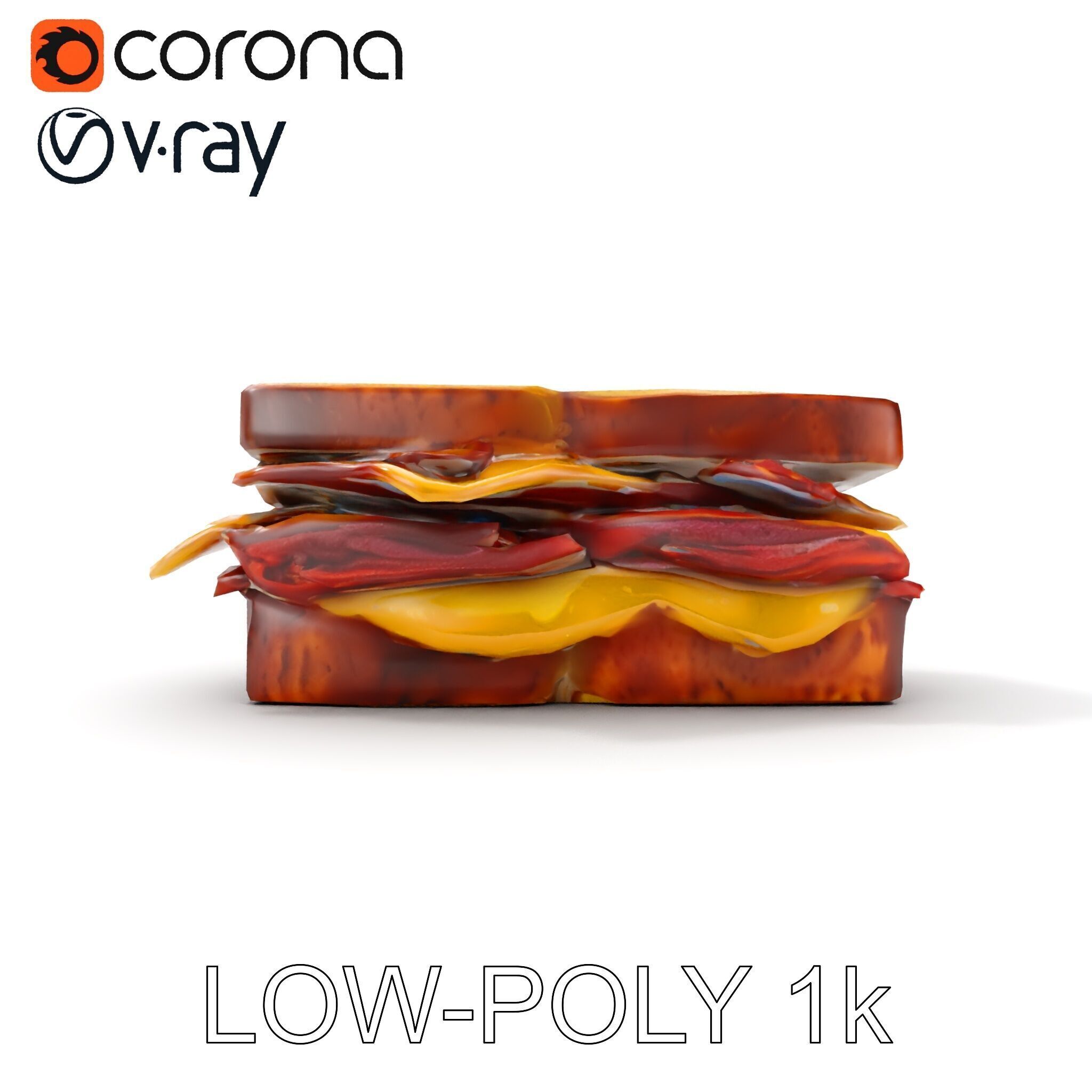 Deluxe Sandwich D Model Pack Low-poly 3D model_20