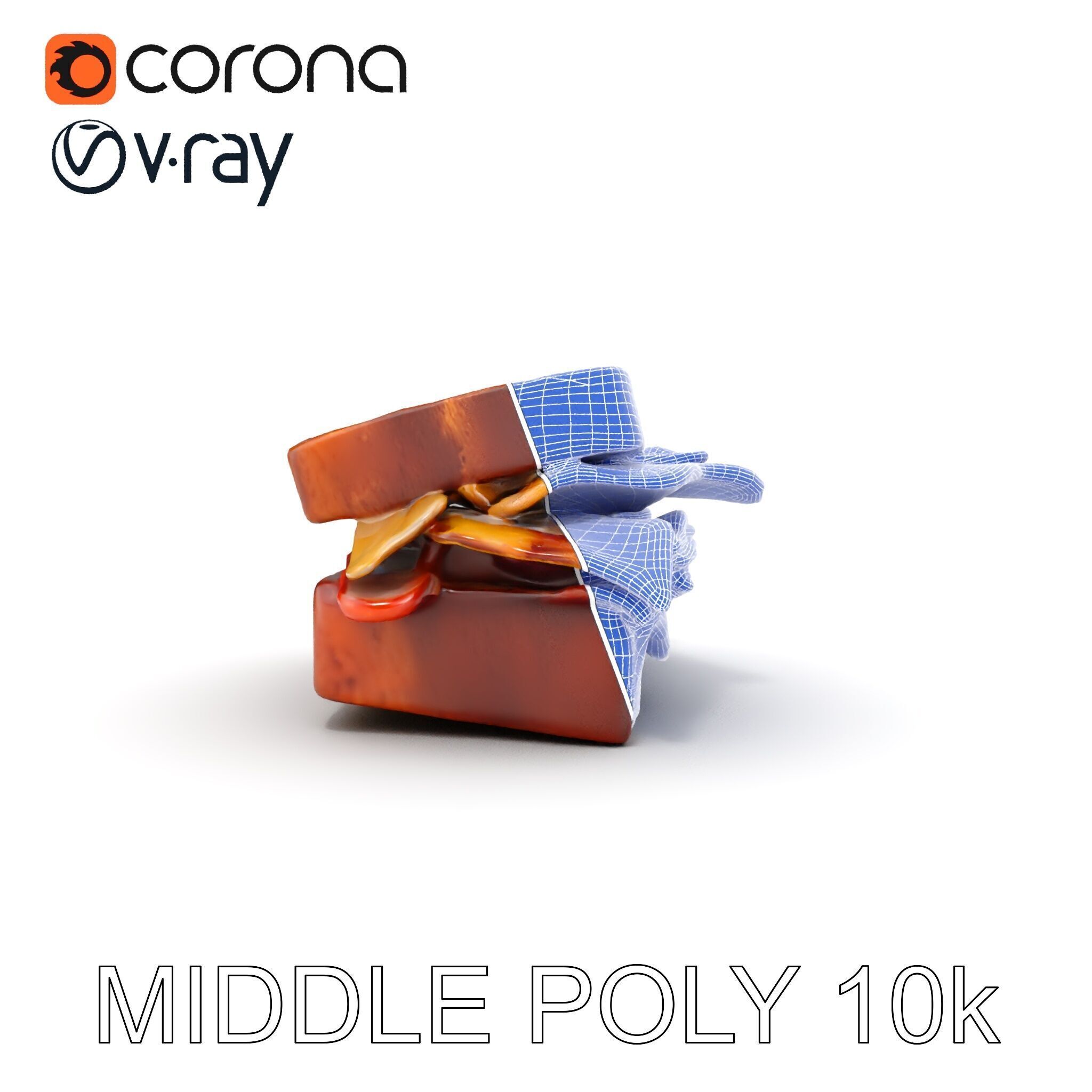 Deluxe Sandwich D Model Pack Low-poly 3D model_19