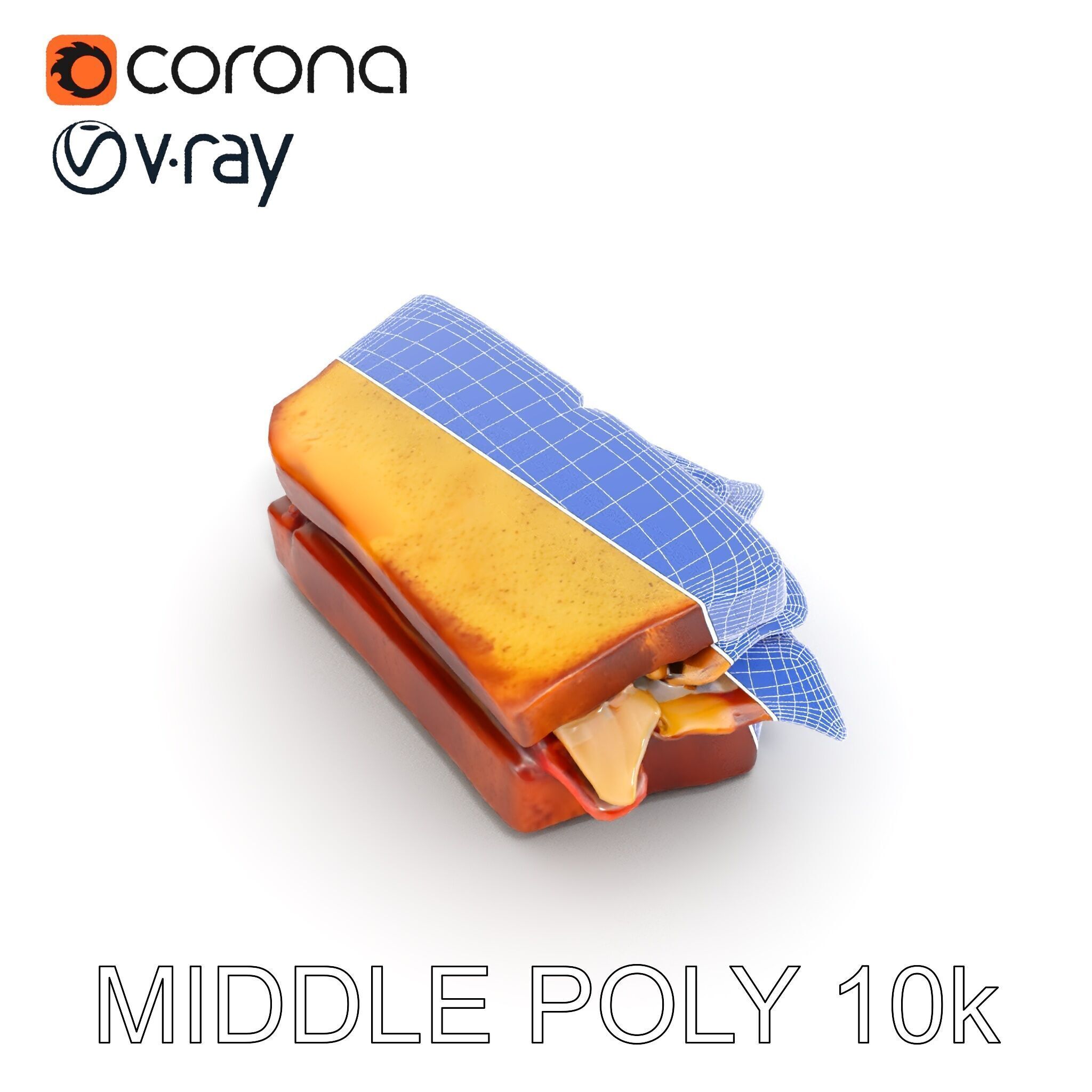 Deluxe Sandwich D Model Pack Low-poly 3D model_24