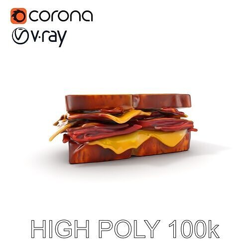 Deluxe Sandwich D Model Pack Low-poly 3D model