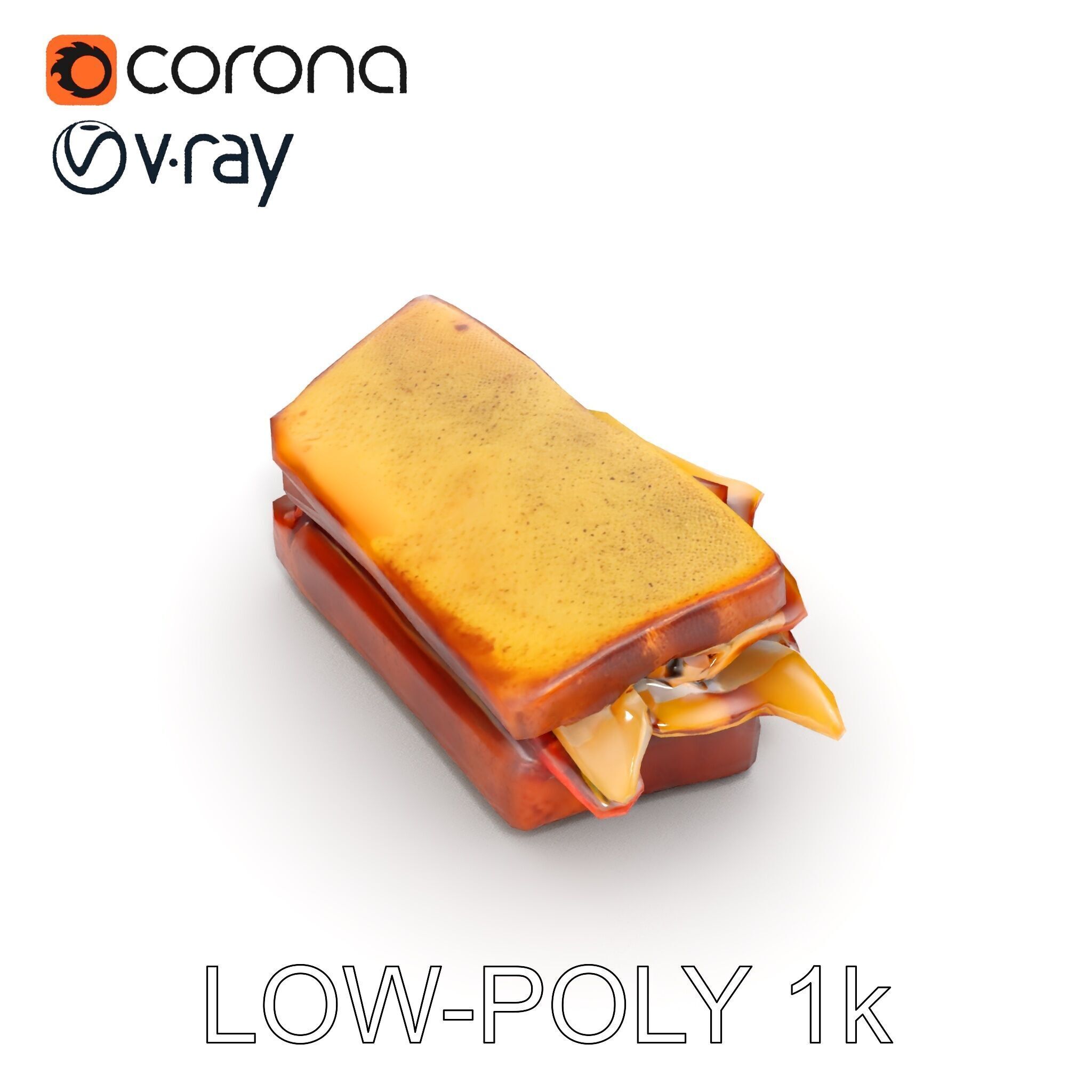 Deluxe Sandwich D Model Pack Low-poly 3D model_12