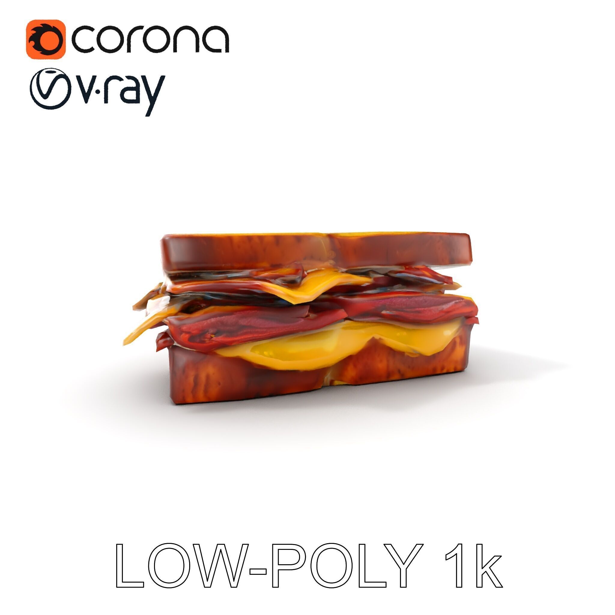 Deluxe Sandwich D Model Pack Low-poly 3D model_15