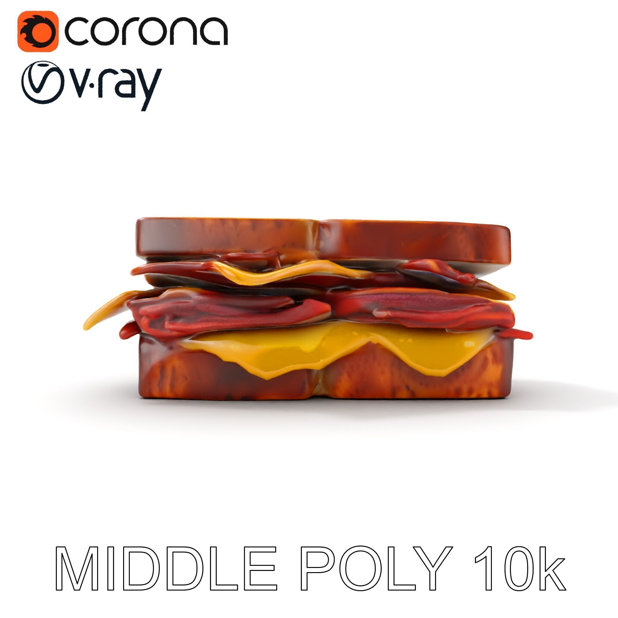 Deluxe Sandwich D Model Pack Low-poly 3D model_8