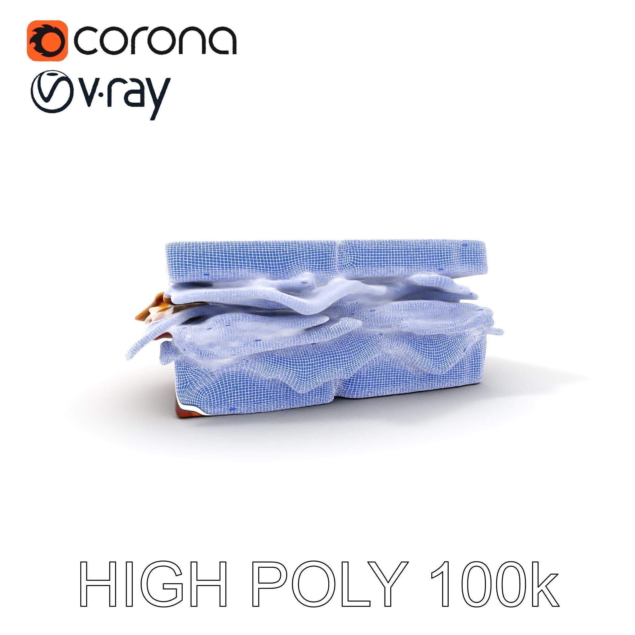 Deluxe Sandwich D Model Pack Low-poly 3D model_4